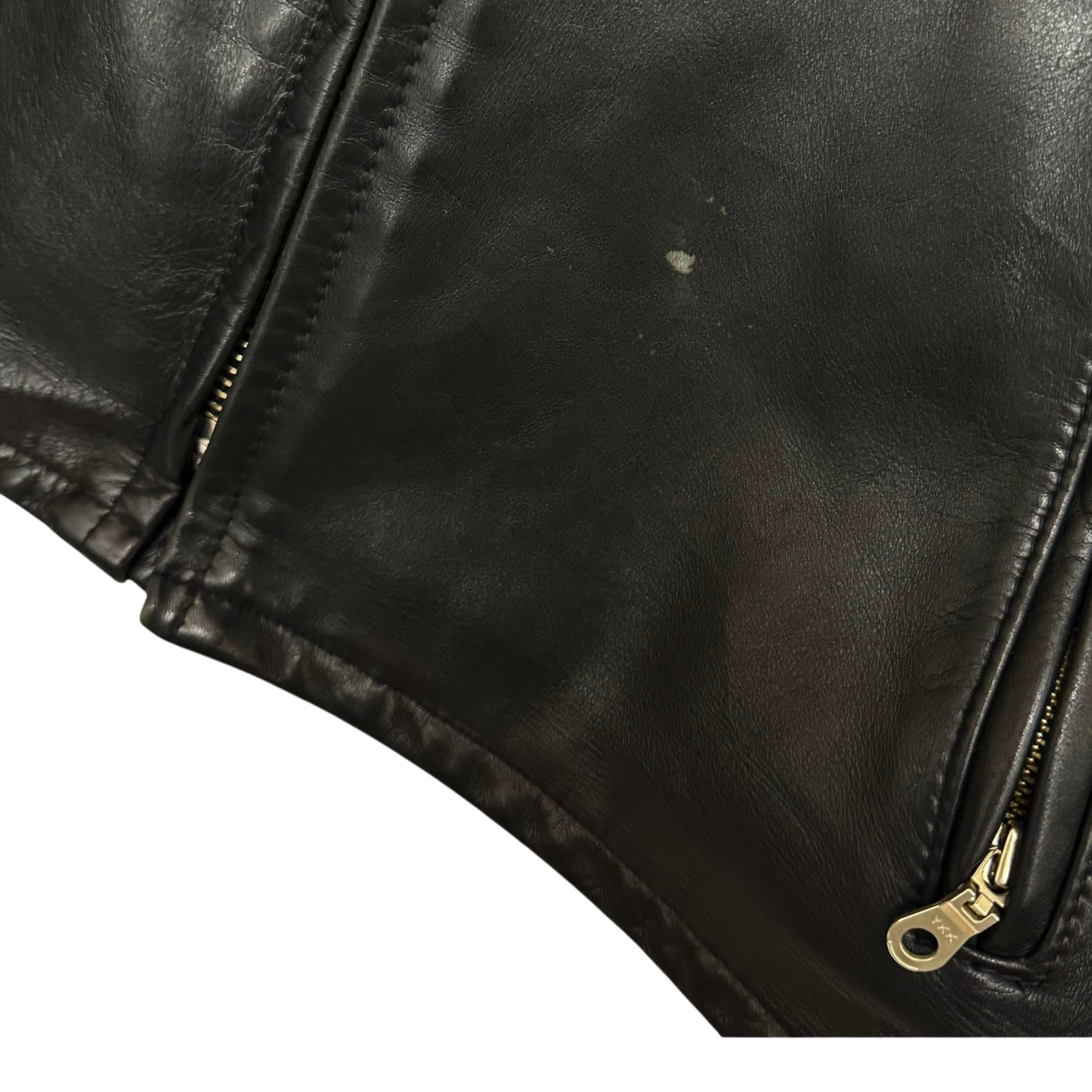 Schott 641 Horsehide Cafe Racer Jacket Black (Fits M-L)