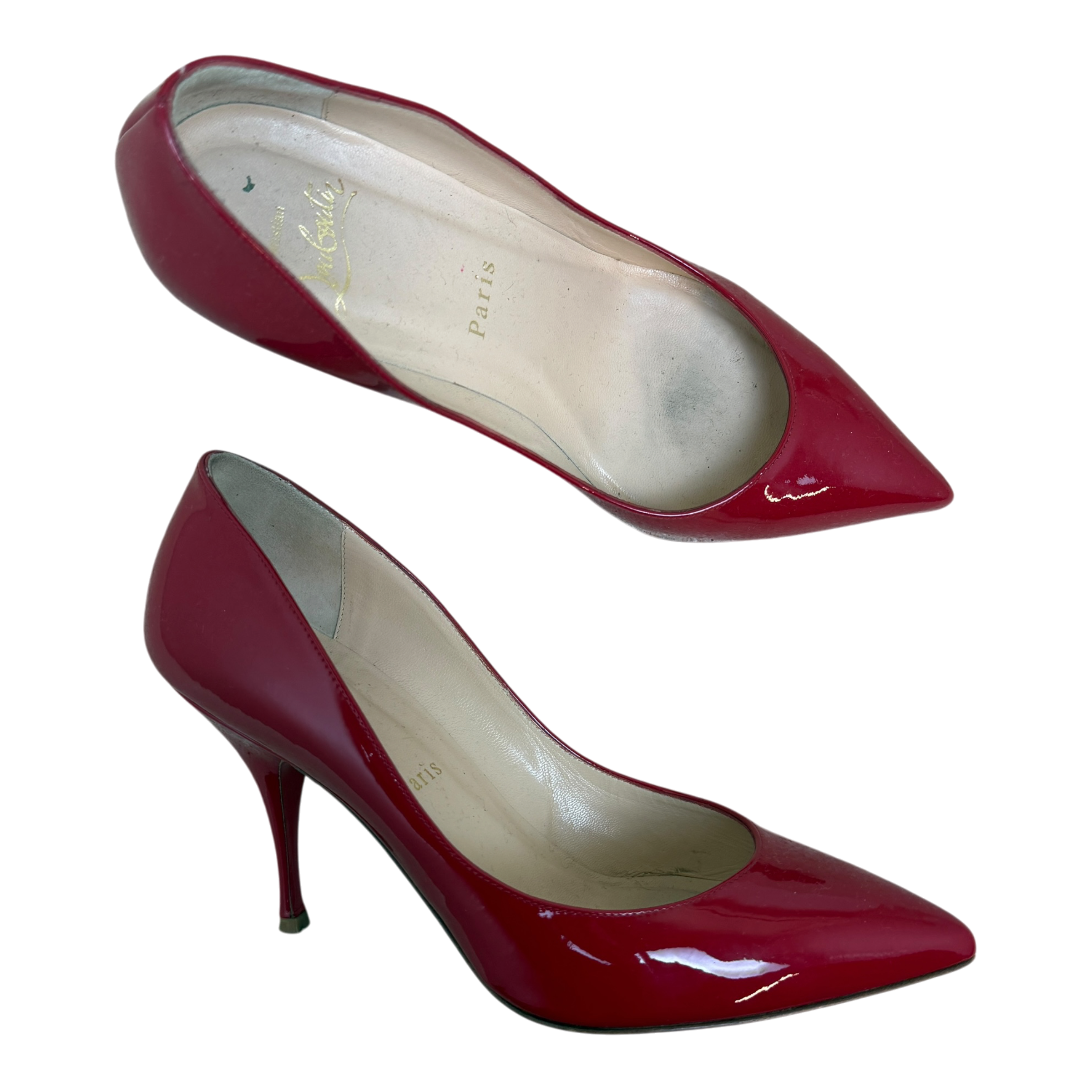 Christian Louboutin Patent Leather Calf Pumps Red (Size EU36)