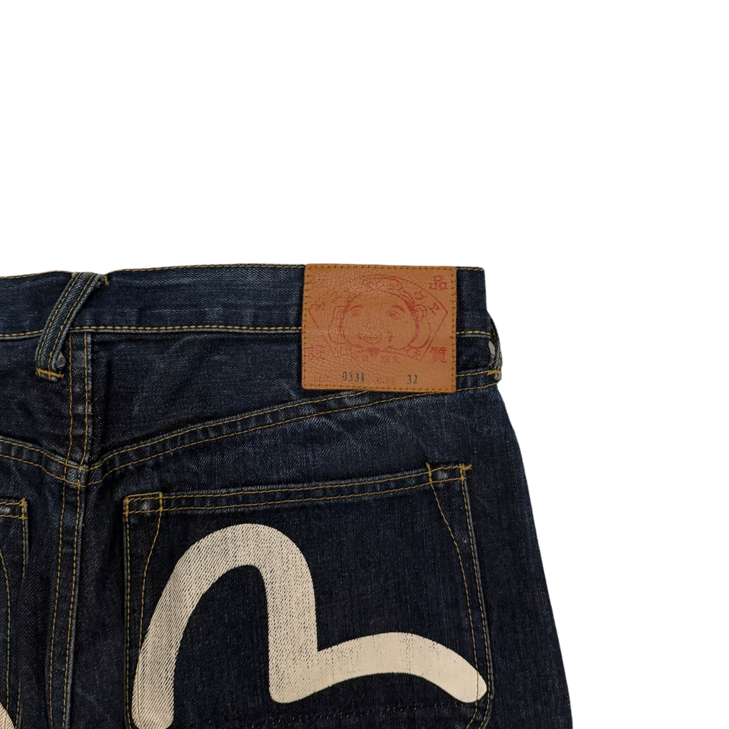 Evisu White Seagull Print Jeans (Size 32")