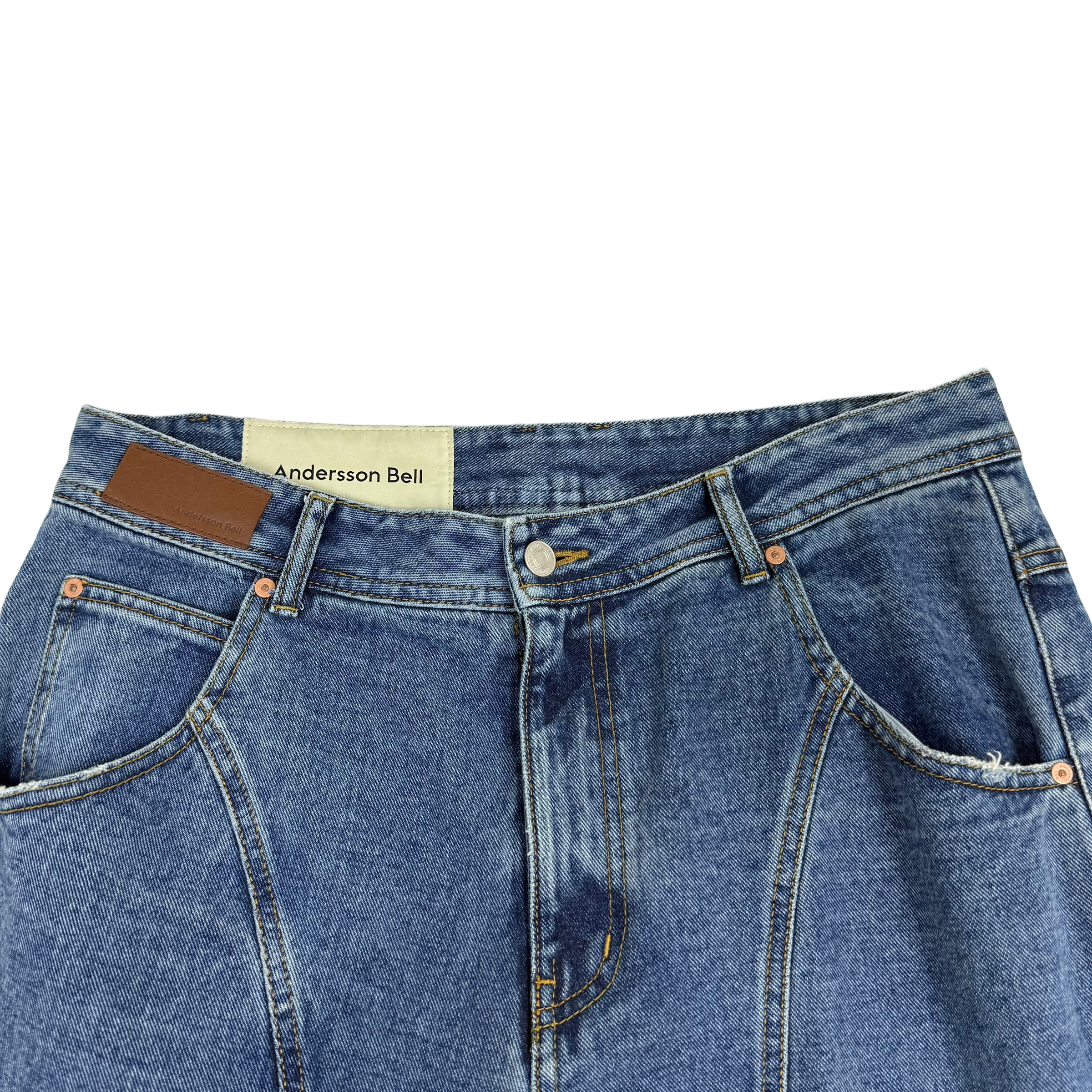 Andersson Bell Brick Curve PanelWide Jeans Blue (Size 33”)