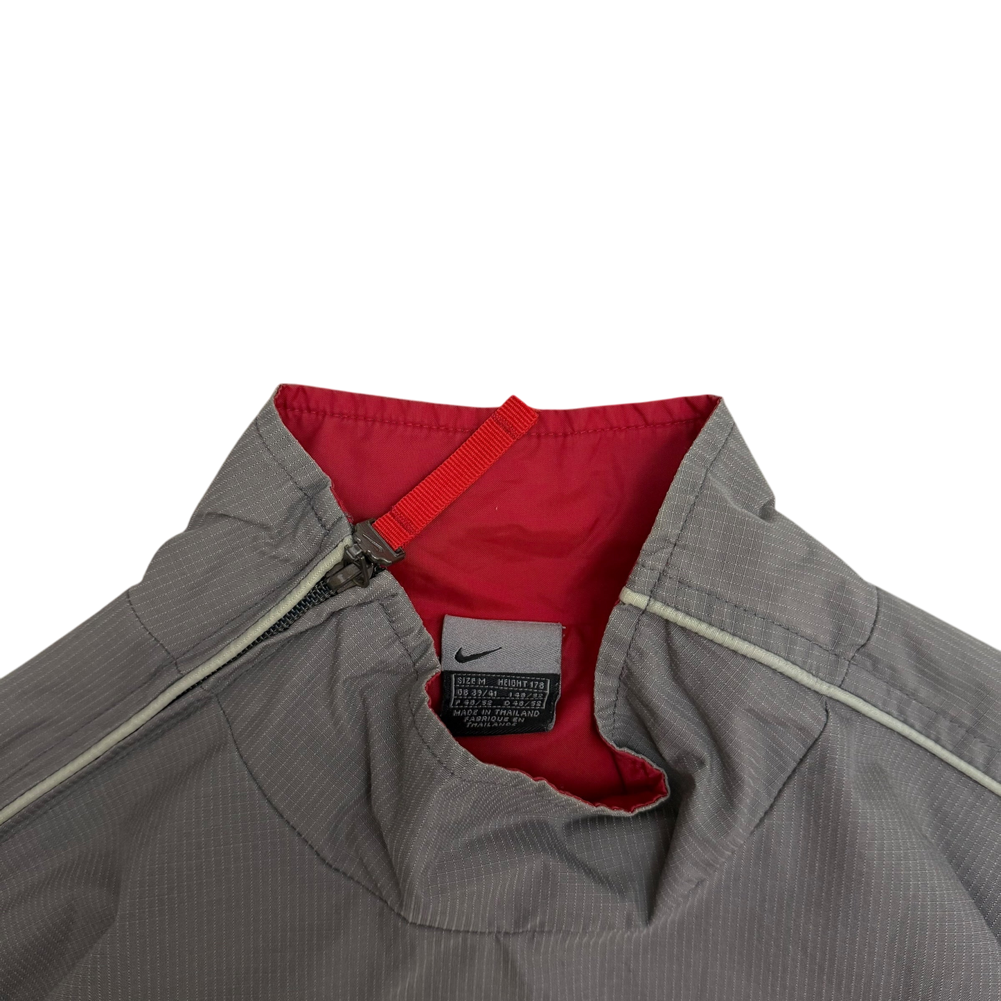 Nike Hex 00s Asymmetric Shoulder Zip Jacket Grey/Red (Size M)