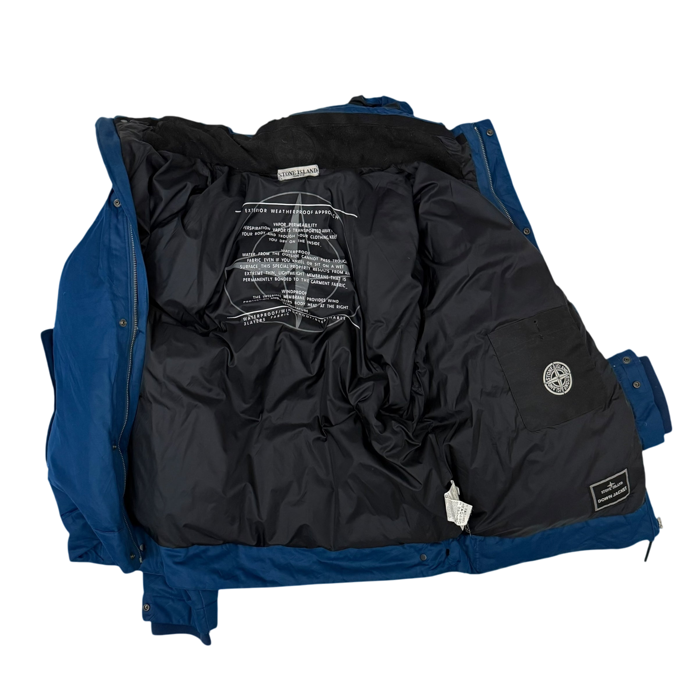 Stone Island AW 2009 Weatherproof Goose Down Jacket Blue (Size XXL)