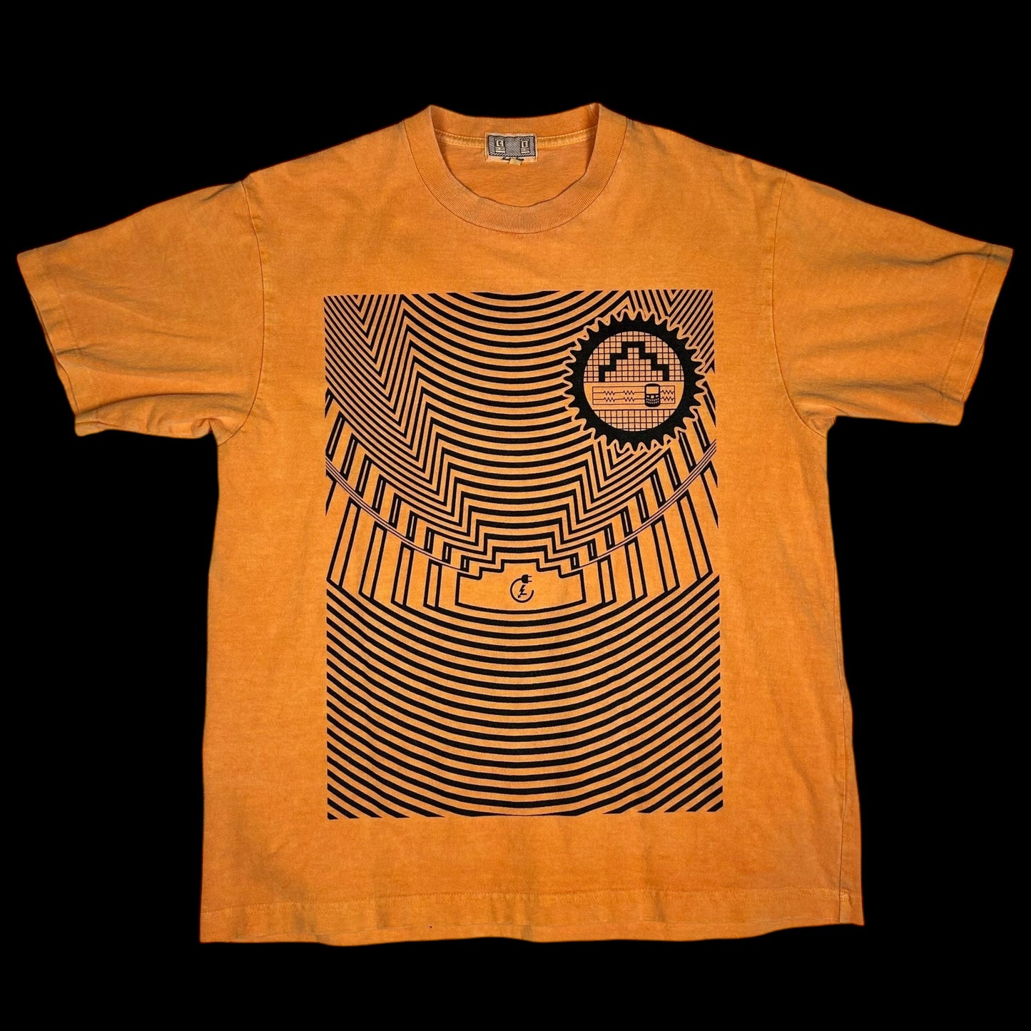 Cav Empt Overdye Ziggurat Ripple T-Shirt Orange (Size M)