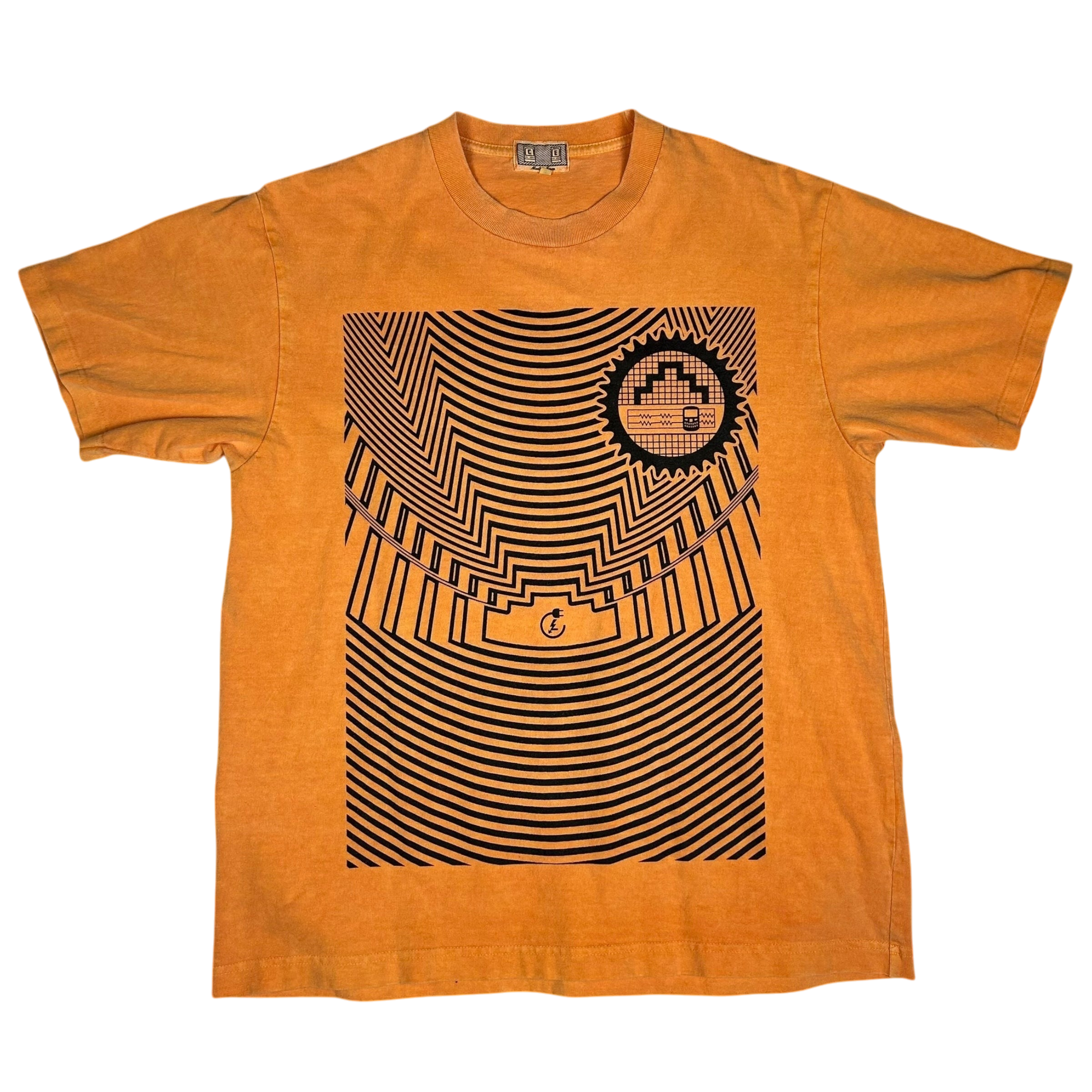 Cav Empt Overdye Ziggurat Ripple T-Shirt Orange (Size M)
