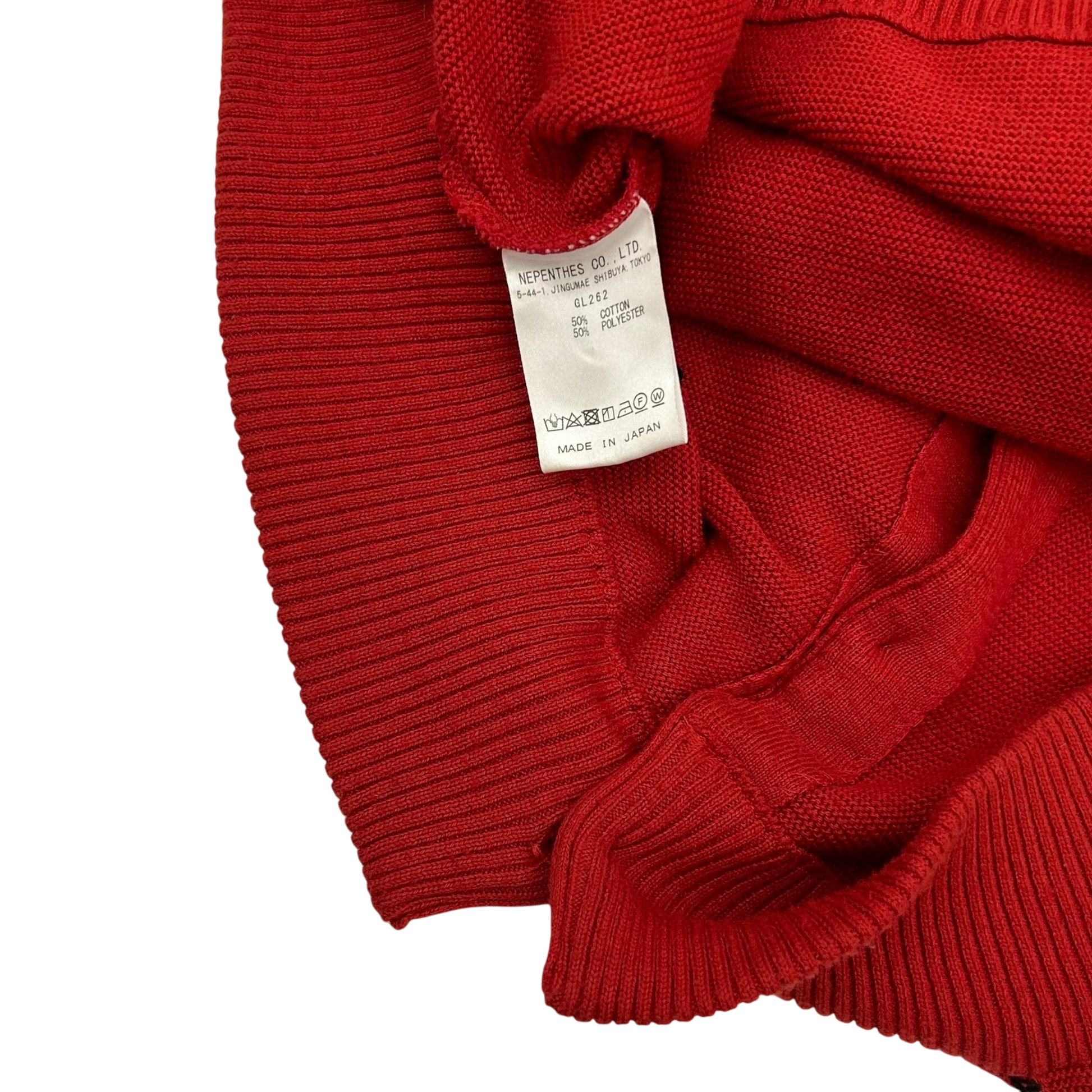 Needles Striped Cardigan Red/Black (Fits L/XL)