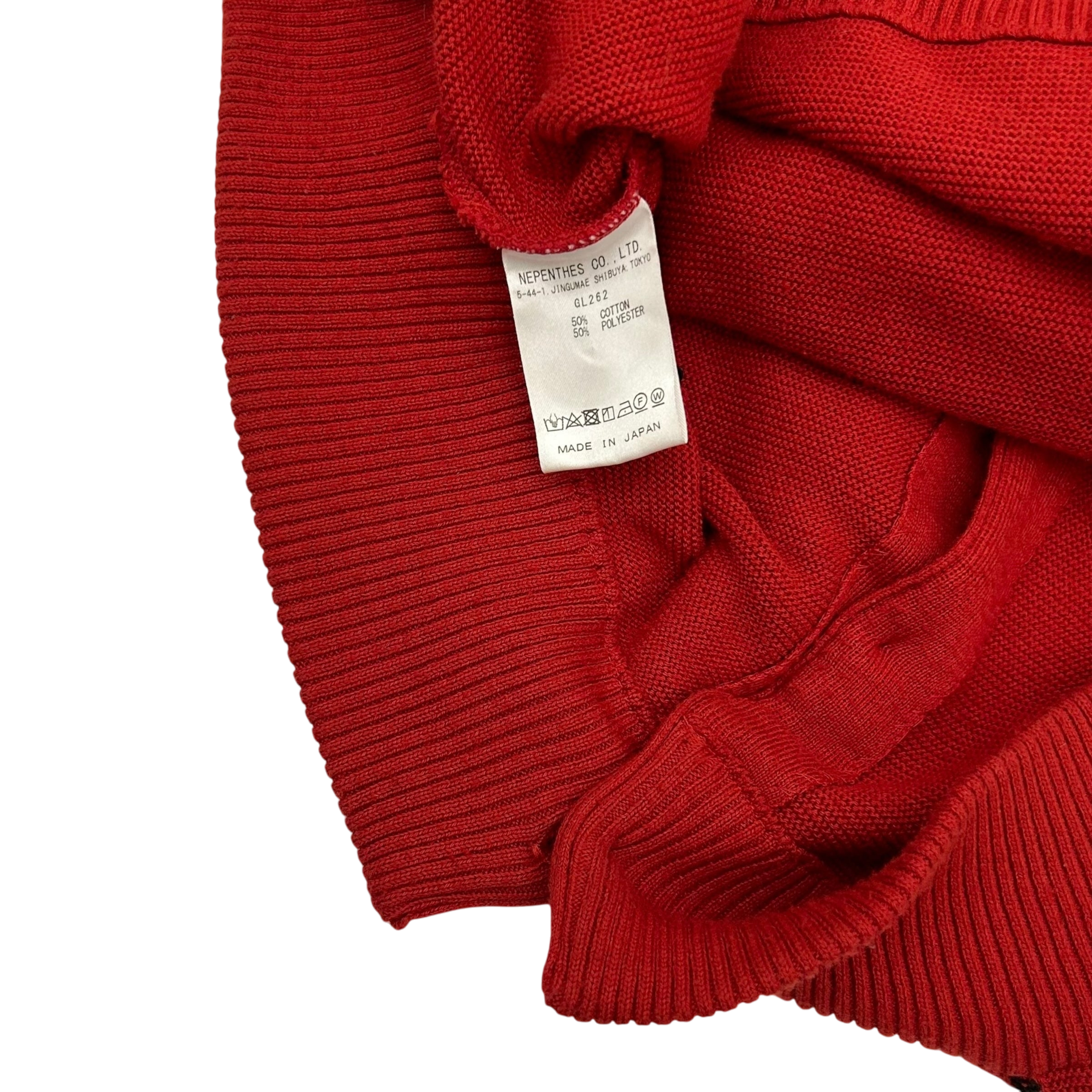 Needles Striped Cardigan Red/Black (Fits L/XL)