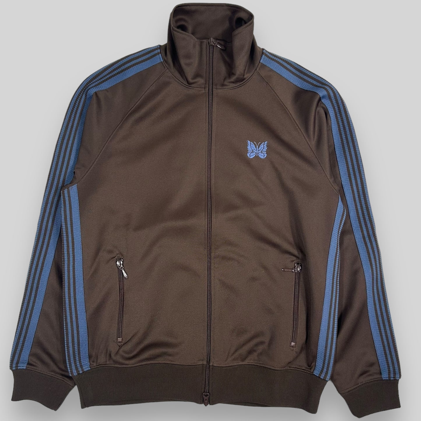 Needles Poly Smooth Track Jacket Brown / Blue (Size M)