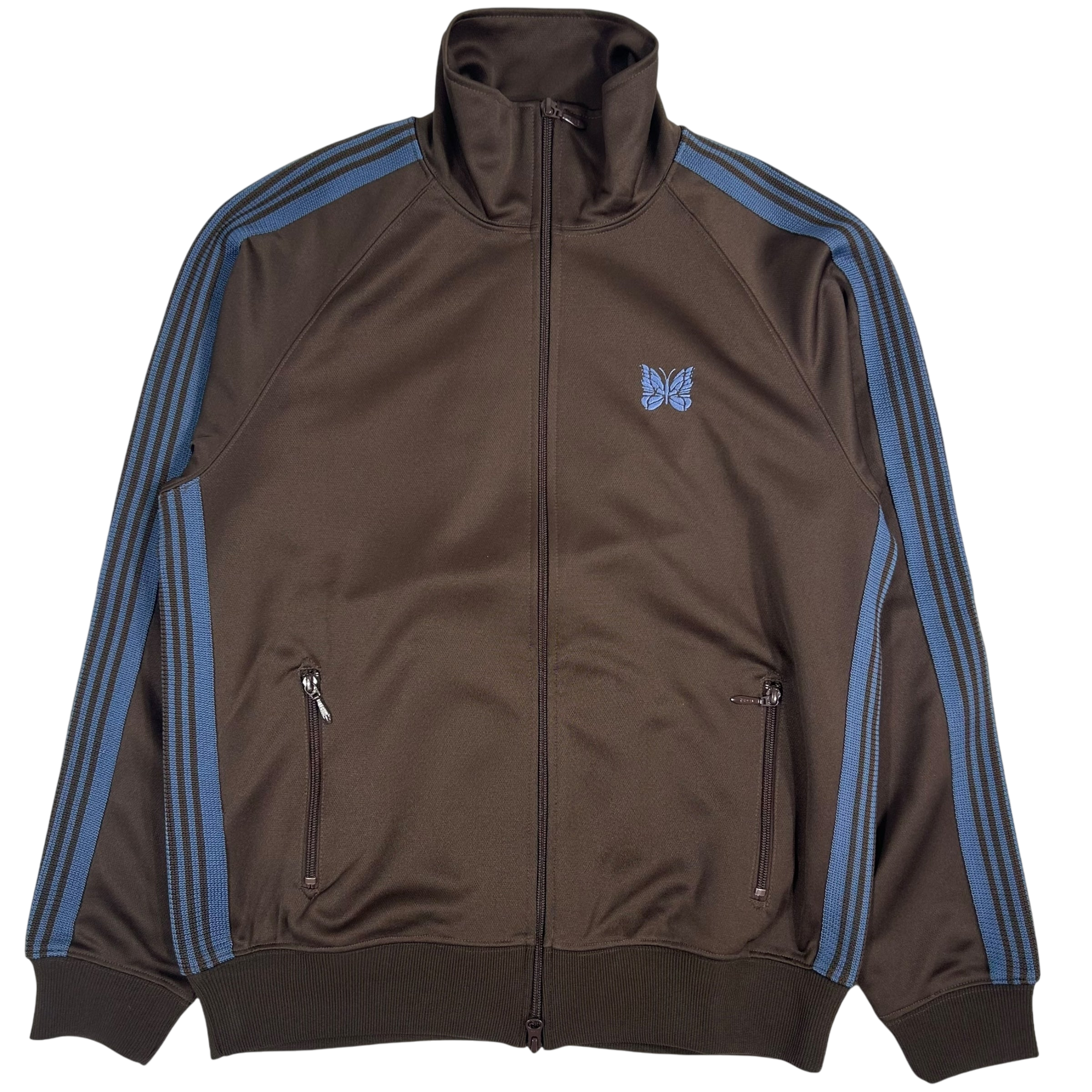 Needles Poly Smooth Track Jacket Brown / Blue (Size M)