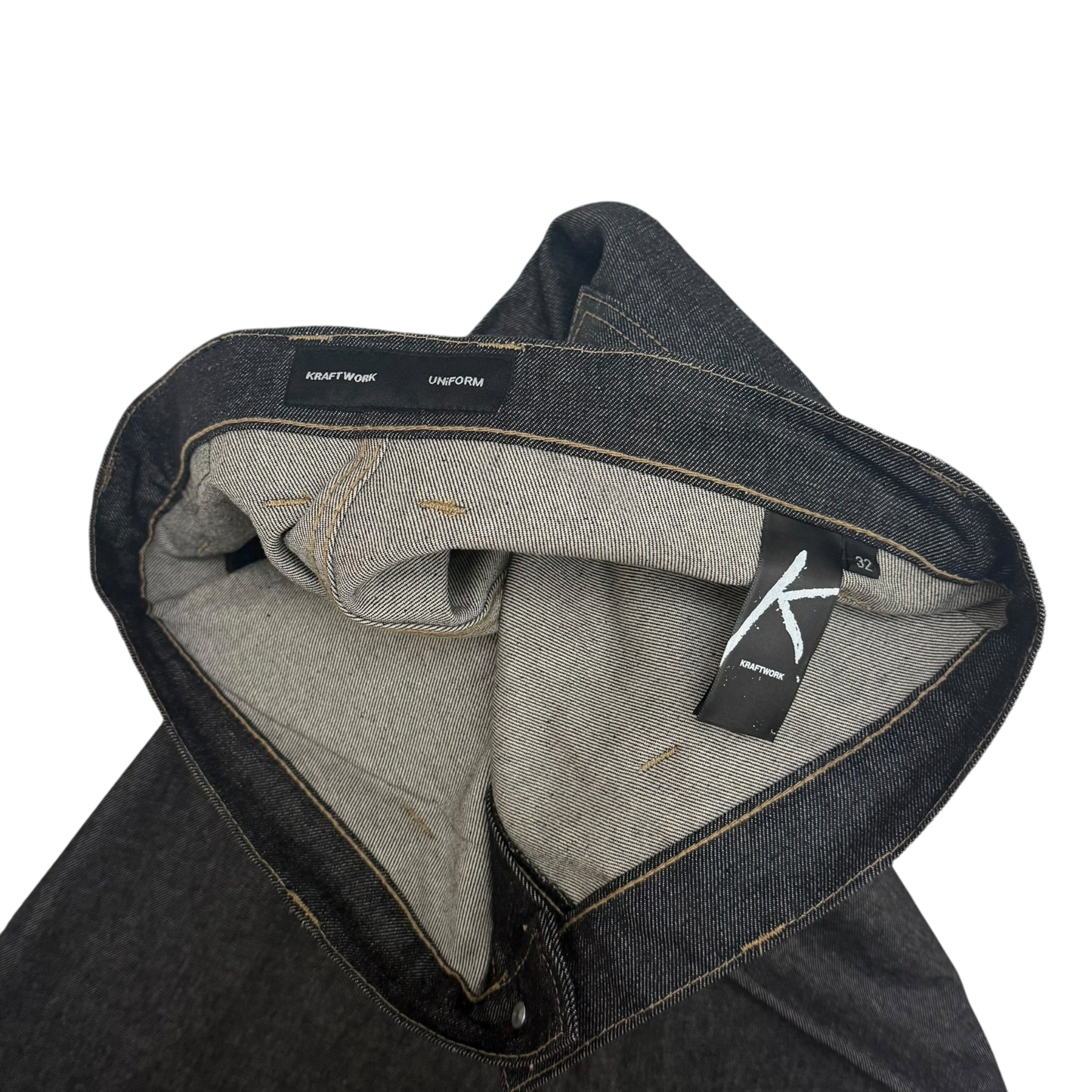 Kraftwork SS 2025 Uniform Pleated Denim Jeans (Fits 34”)