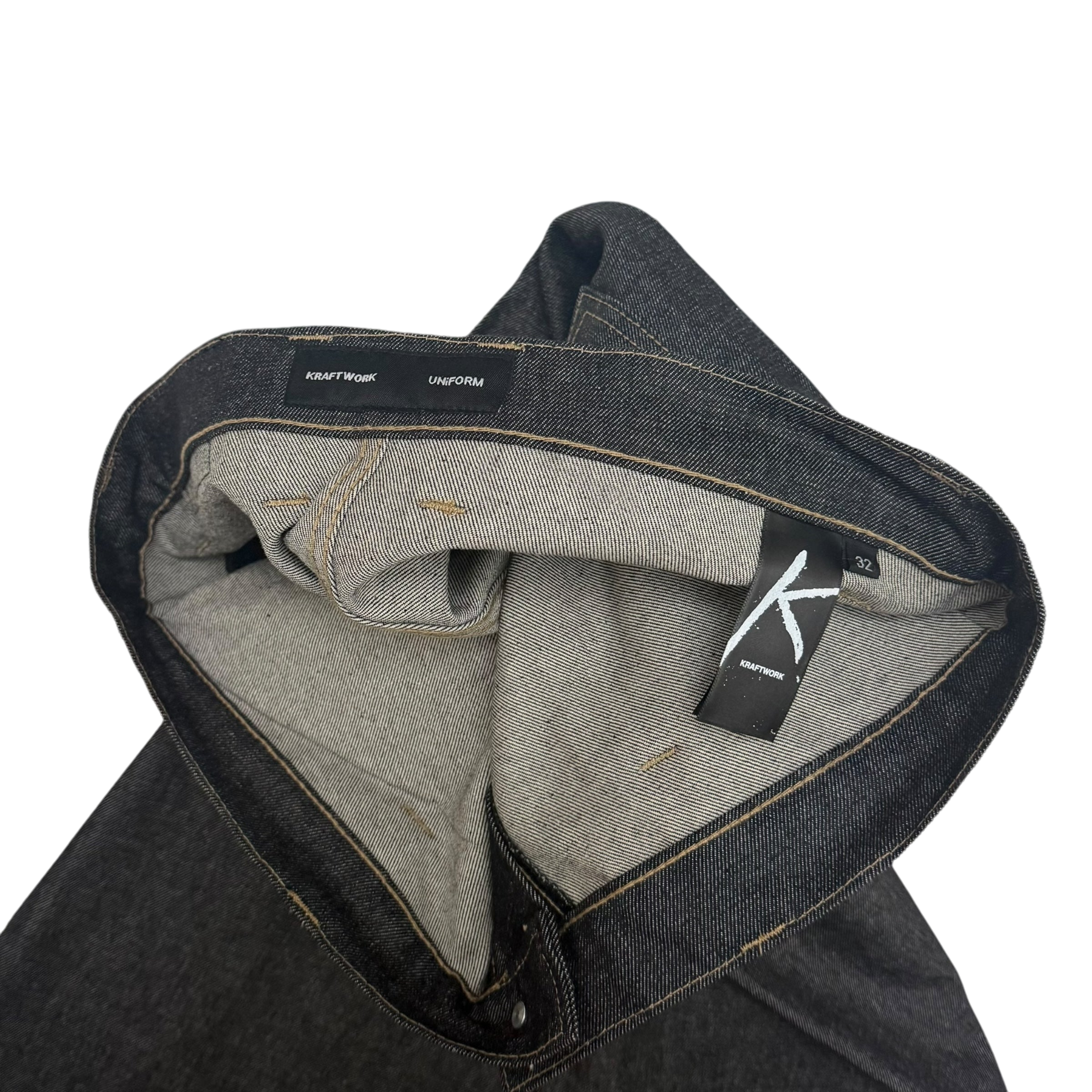 Kraftwork SS 2025 Uniform Pleated Denim Jeans (Fits 34”)