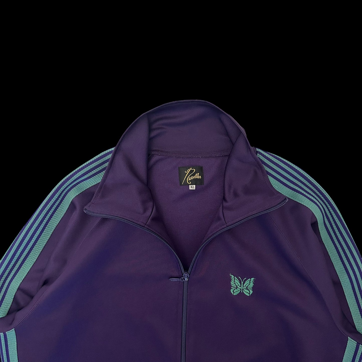 Needles Poly Smooth Track Jacket Purple/Turquoise (Size XL)