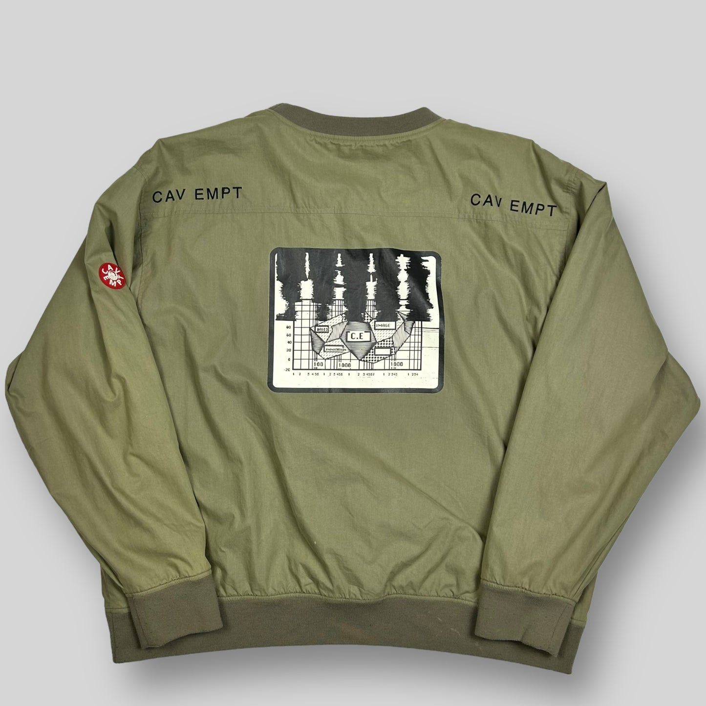 Cav Empt Spell Out Nylon Shell Pullover Green (Size XL)