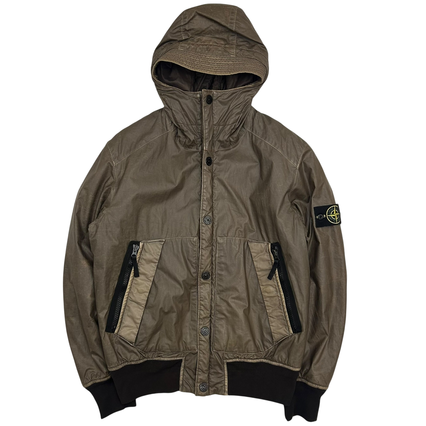 Rare AW 2001Stone Island Mussola Gommata Jacket Brown (Fits S/M)