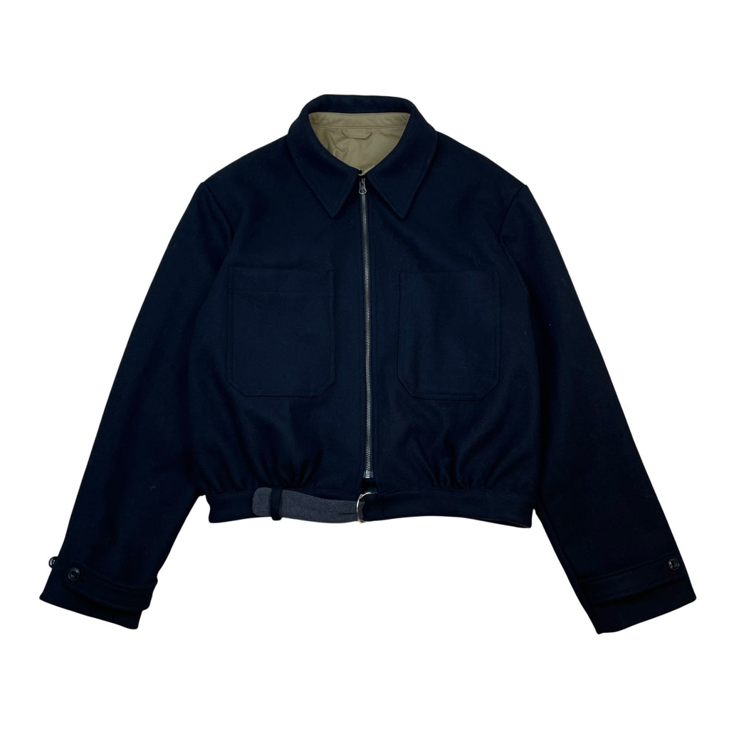 Lemaire Wool Bomber Jacket Navy (Size 50/L)