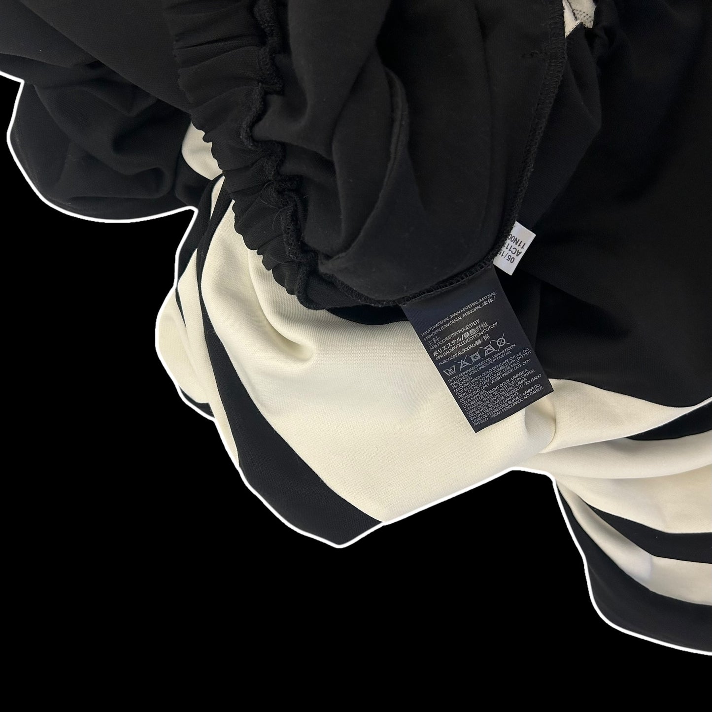 Y-3 Adidas Cotton Oversized Skirt Black/White (Fits M-L)