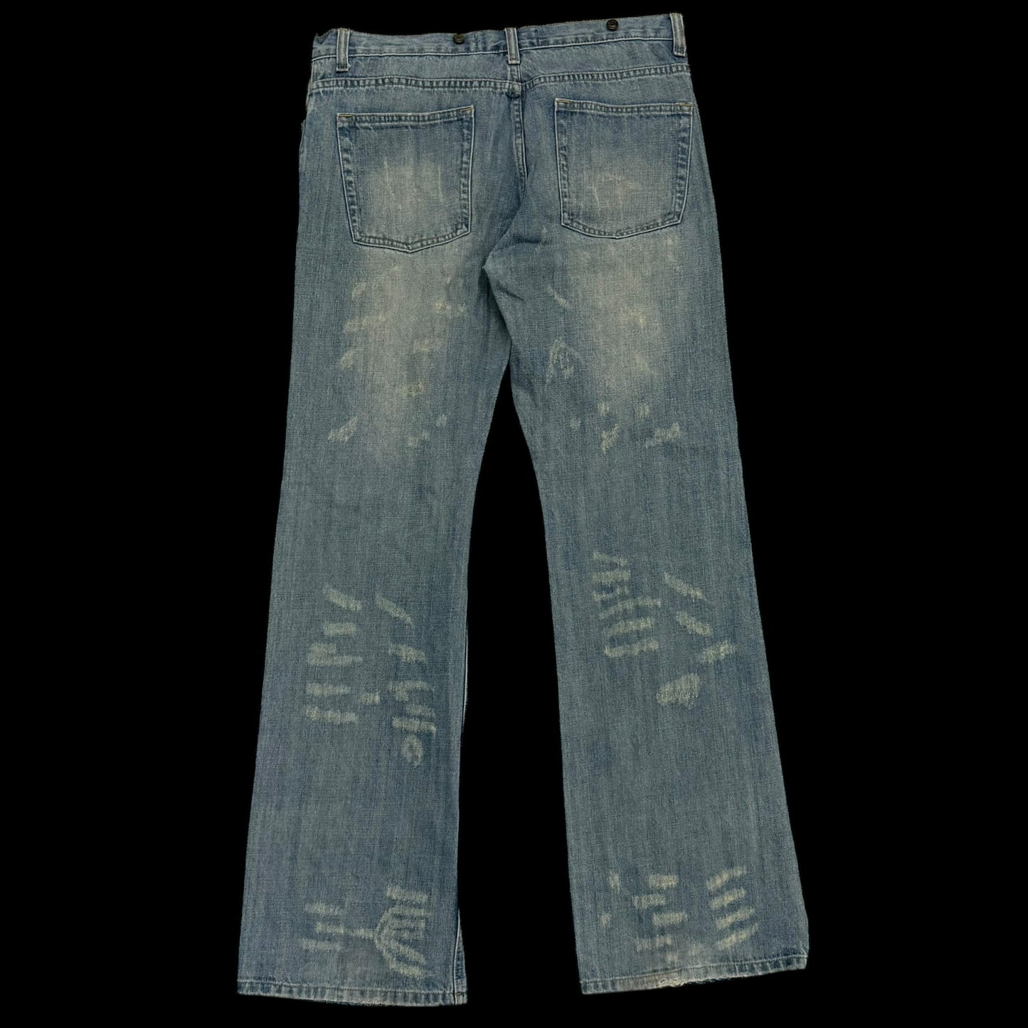 Cavalli 2000s Bootcut Distressed Jeans (Size 34”)