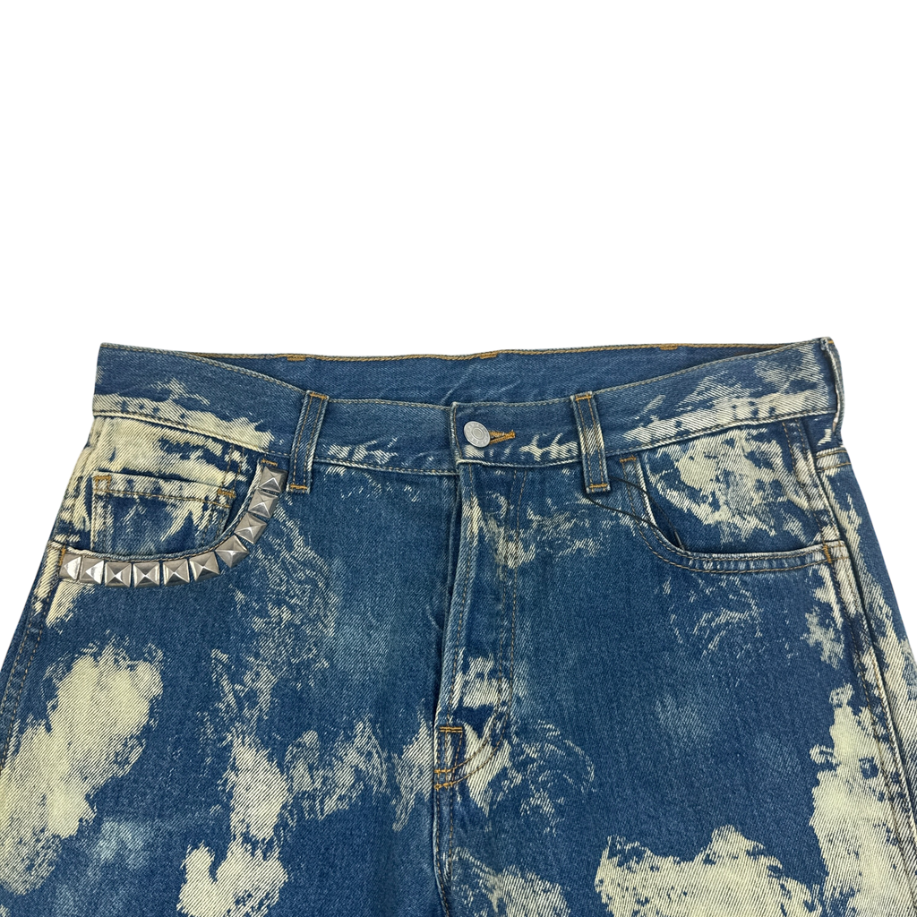 Gucci Studded Bleached Slim Fit Jeans (Size 31)
