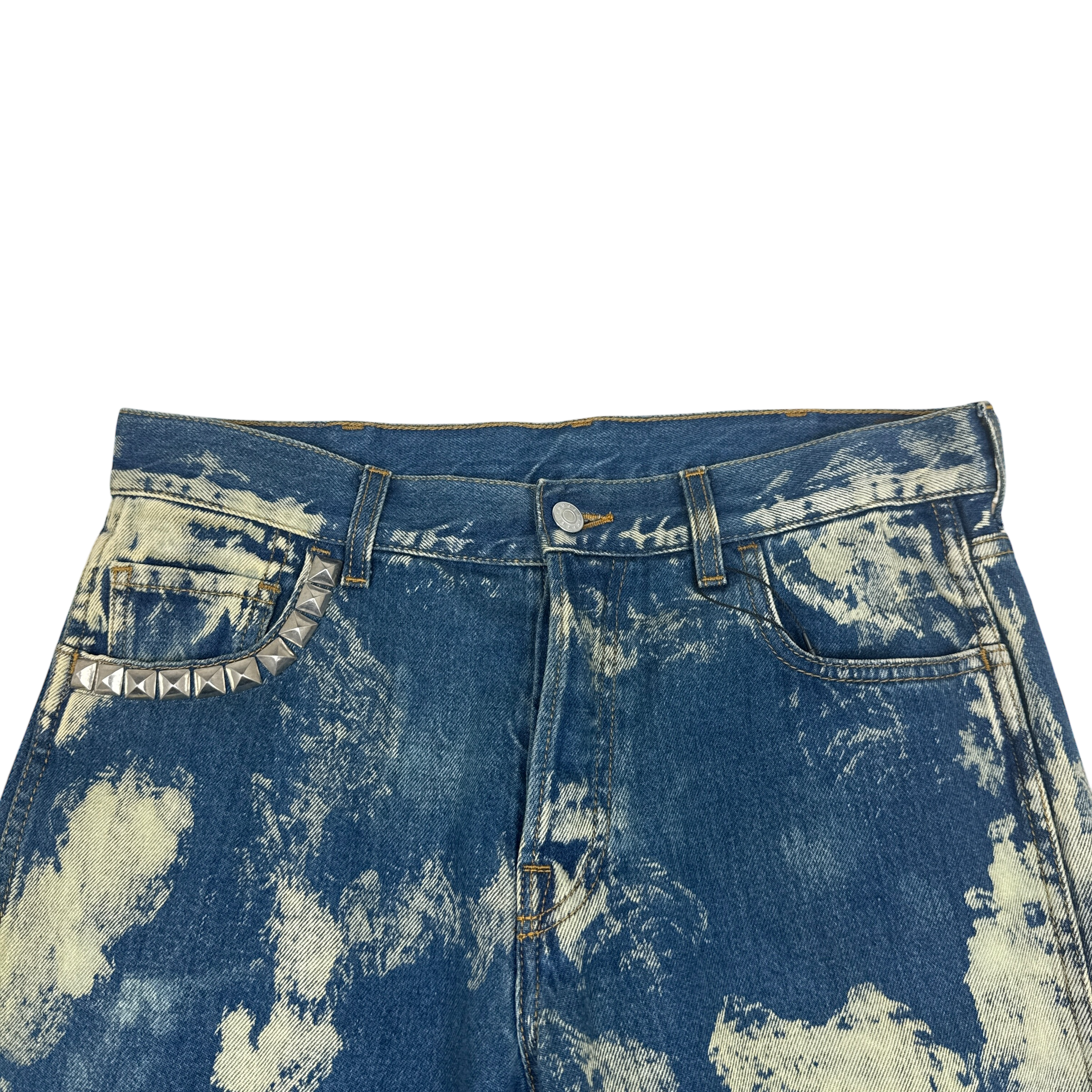 Gucci Studded Bleached Slim Fit Jeans (Size 31)