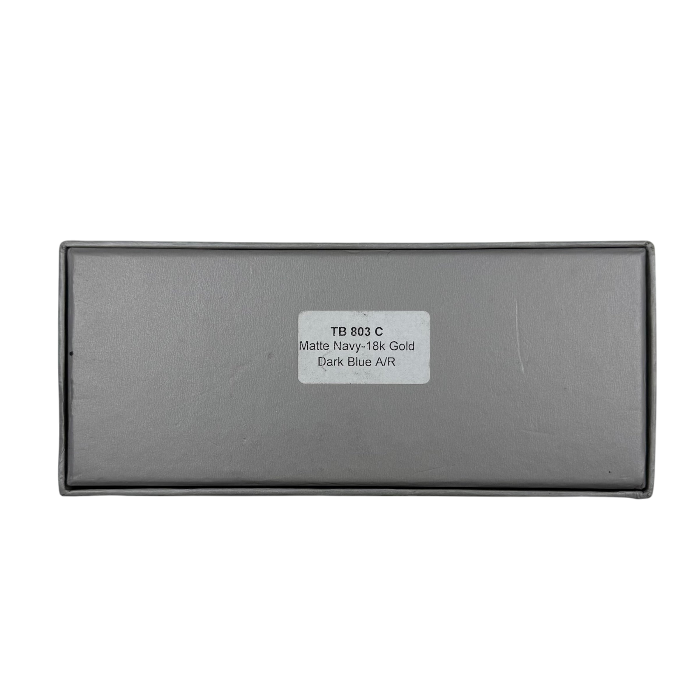 Thom Browne New York Square Sunglasses Navy/Gold