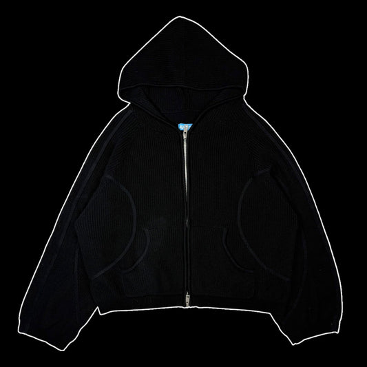 Jooniverse Lab Cable Knit Hoodie Black (Size XL)