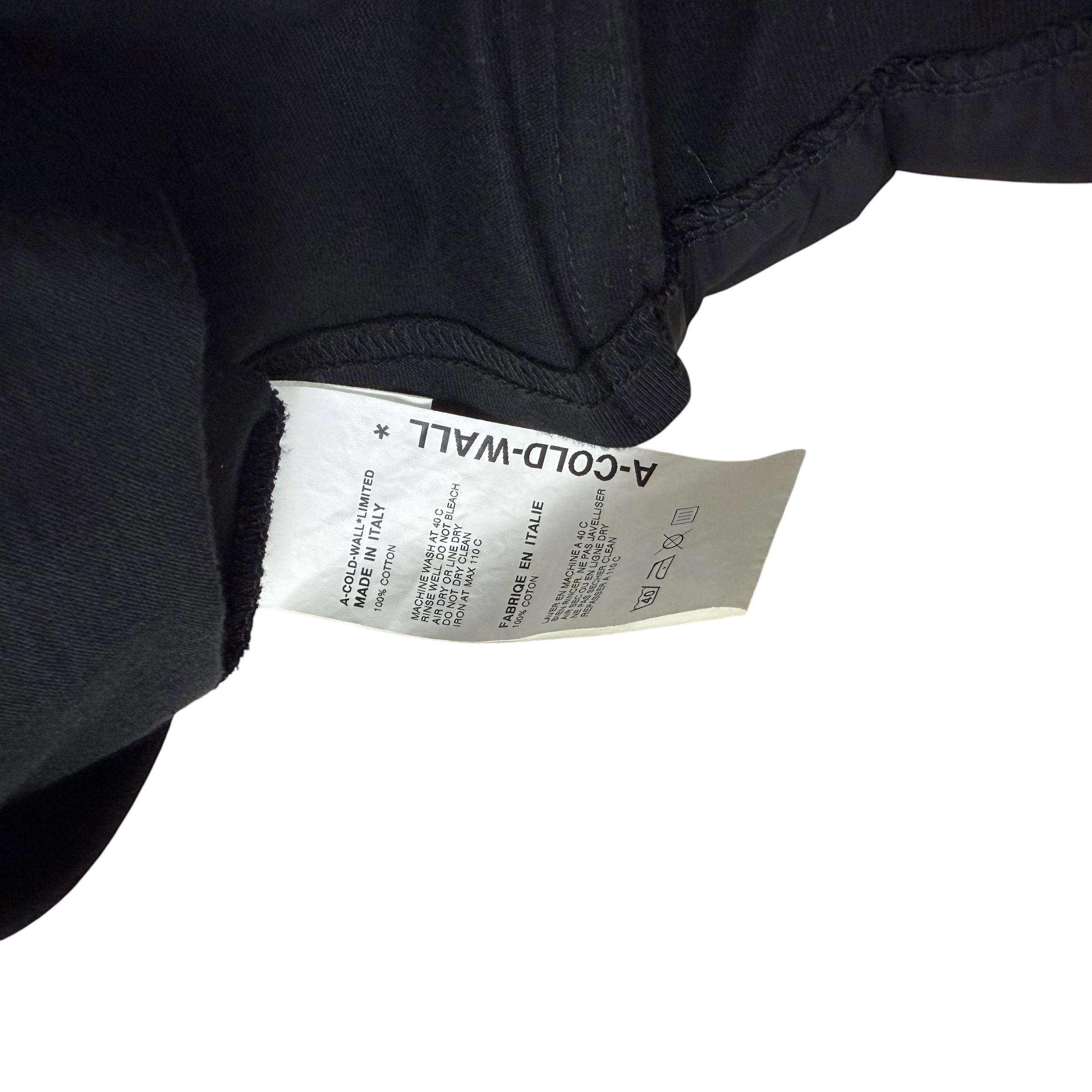 A-COLD-WALL* (ACW) Pocket T-shirt Black (Fits M-L)