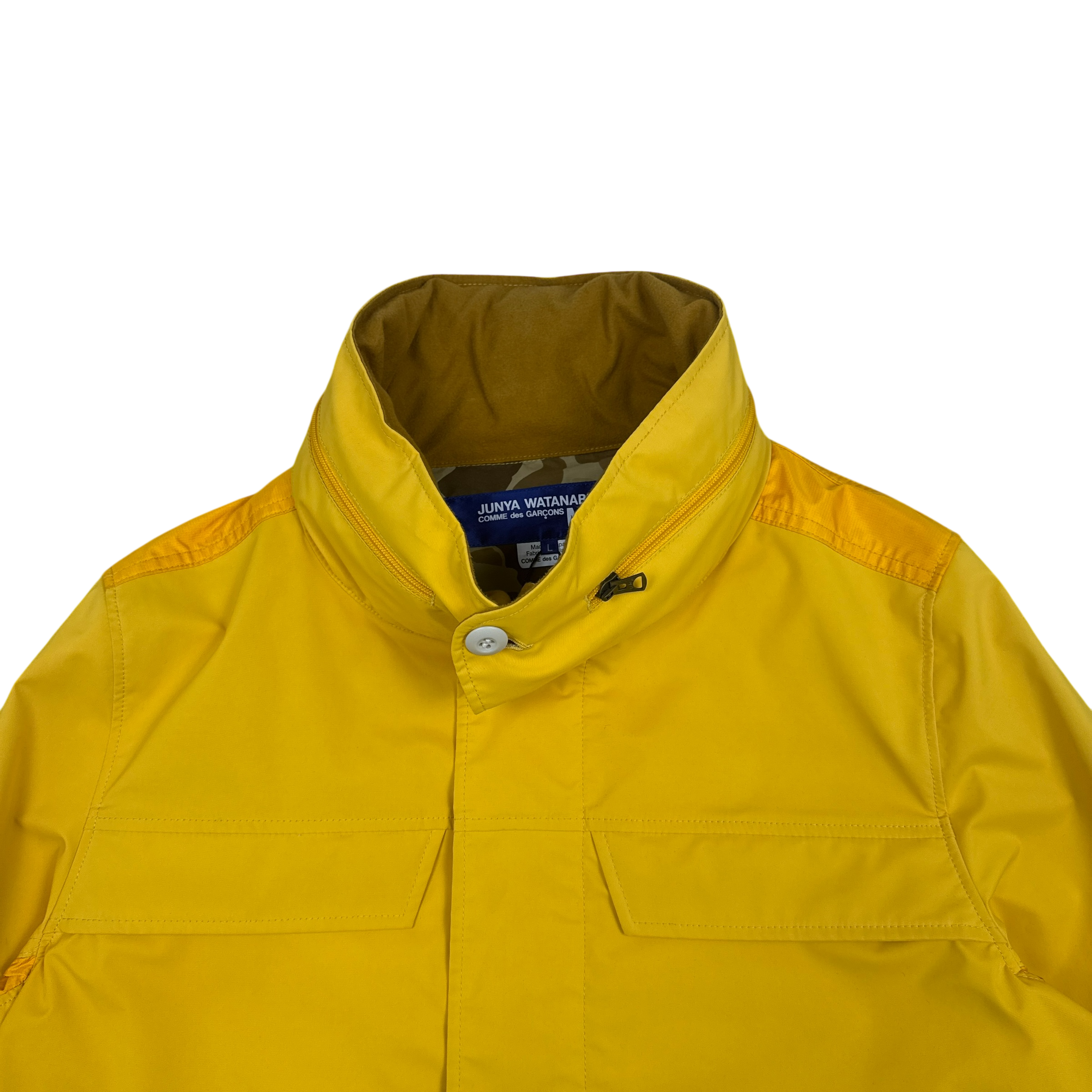 Junya Wantanabe MAN Comme Des Garçons AD2018 Mountain Jacket (With Bag) Yellow/Camo (Fits M-L)
