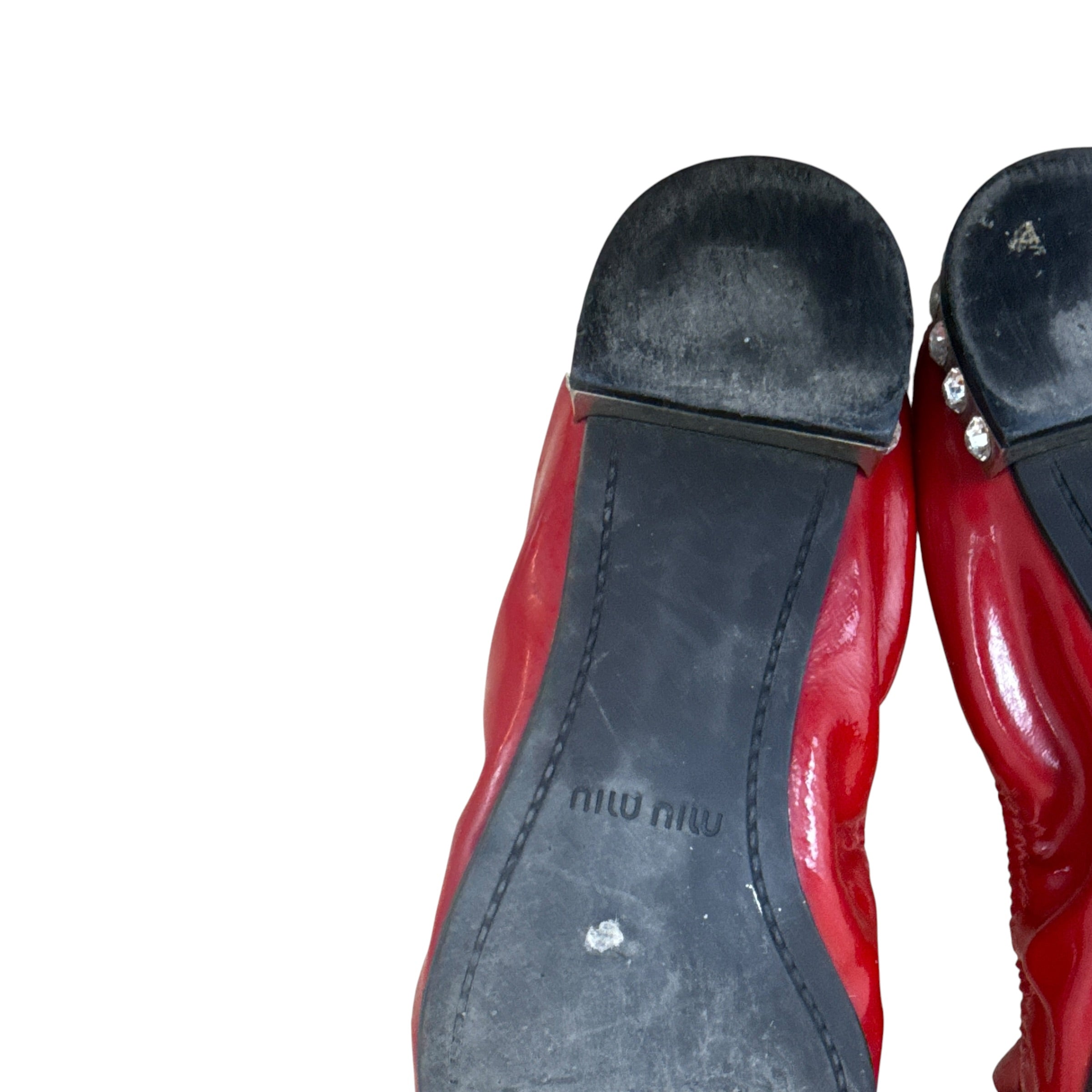 Miu Miu Red Patent flats