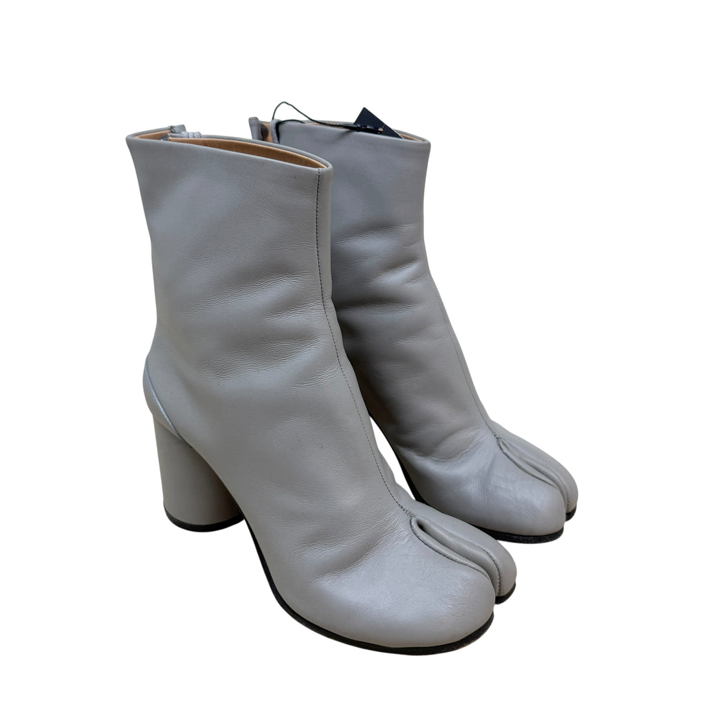 Maison Margiela 80mm Leather Tabi Boots Smoke Grey (Size EU38.5)