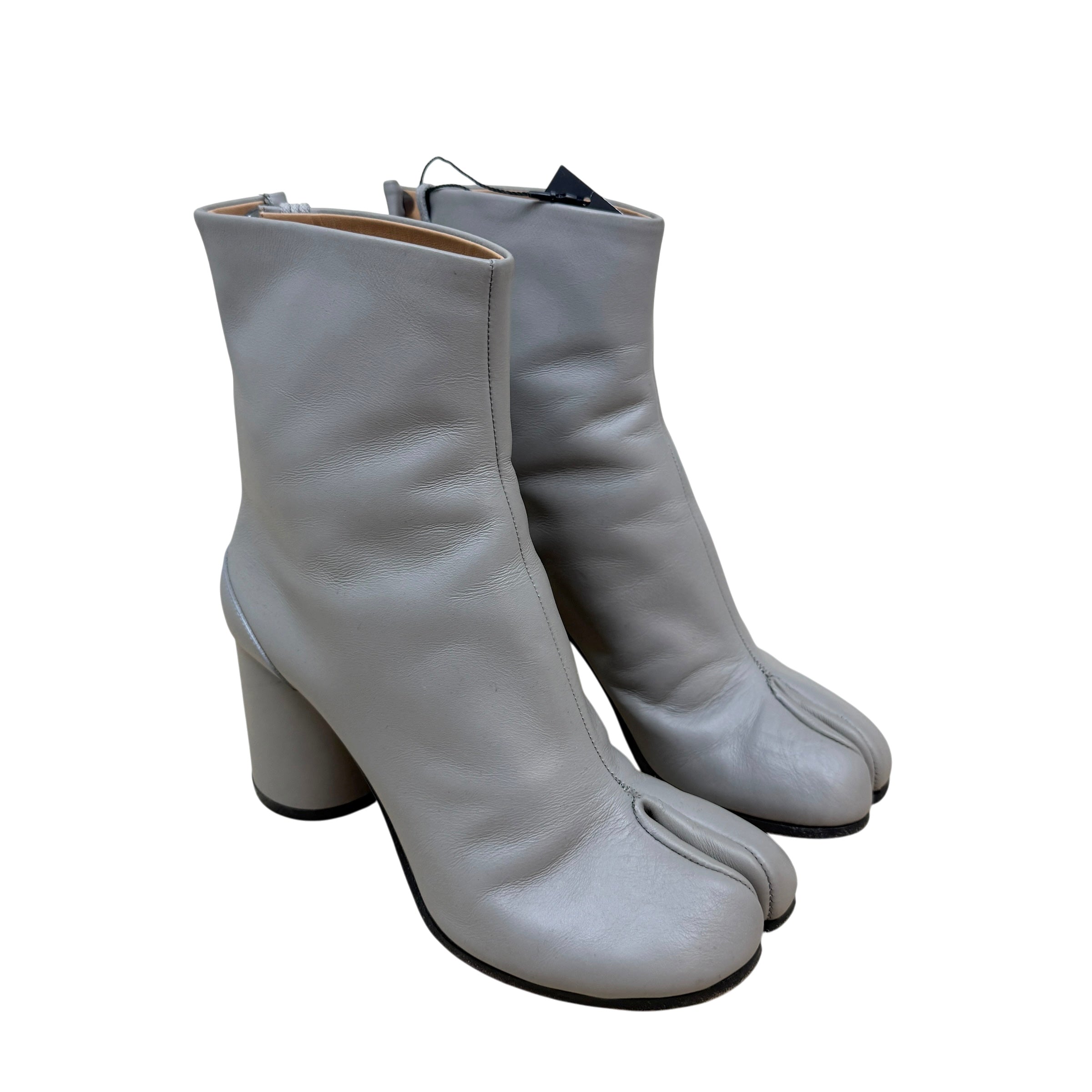 Maison Margiela 80mm Leather Tabi Boots Smoke Grey (Size EU38.5)