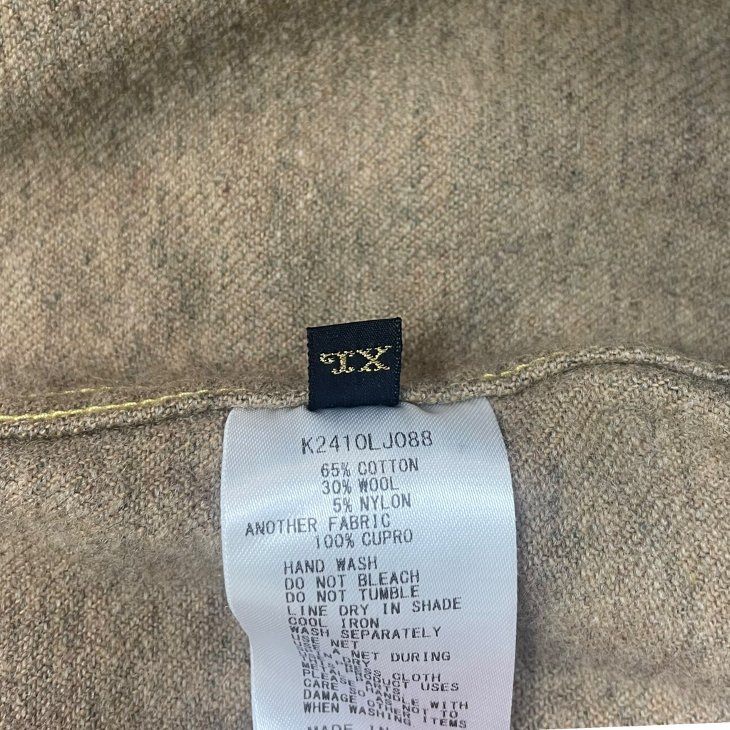 Kapital Kountry Leopard Print Wool Blend Twill Jacket Yellow/Black (Size 4/L-XL)