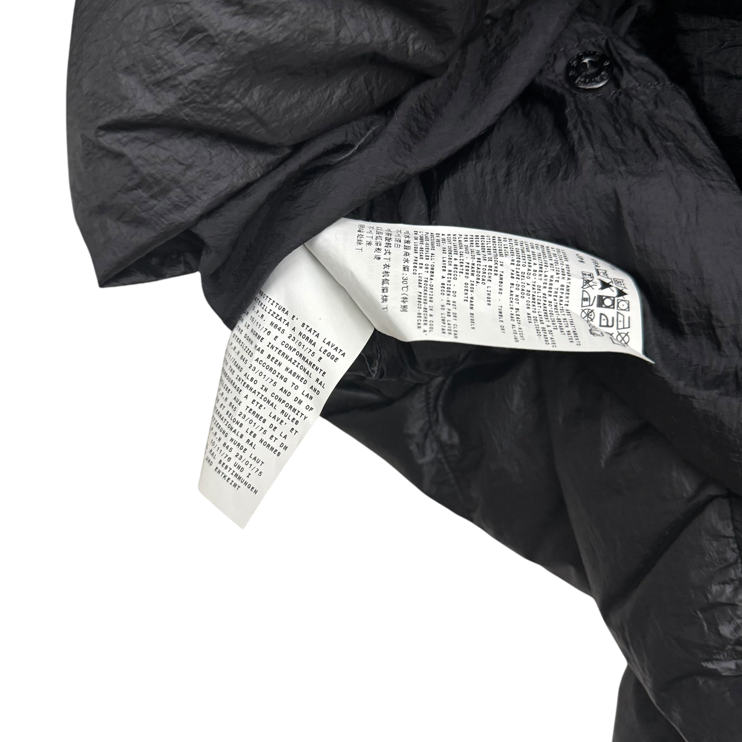 Stone Island AW11 Garment-Dyed Down Puffer Jacket Black (Size L)