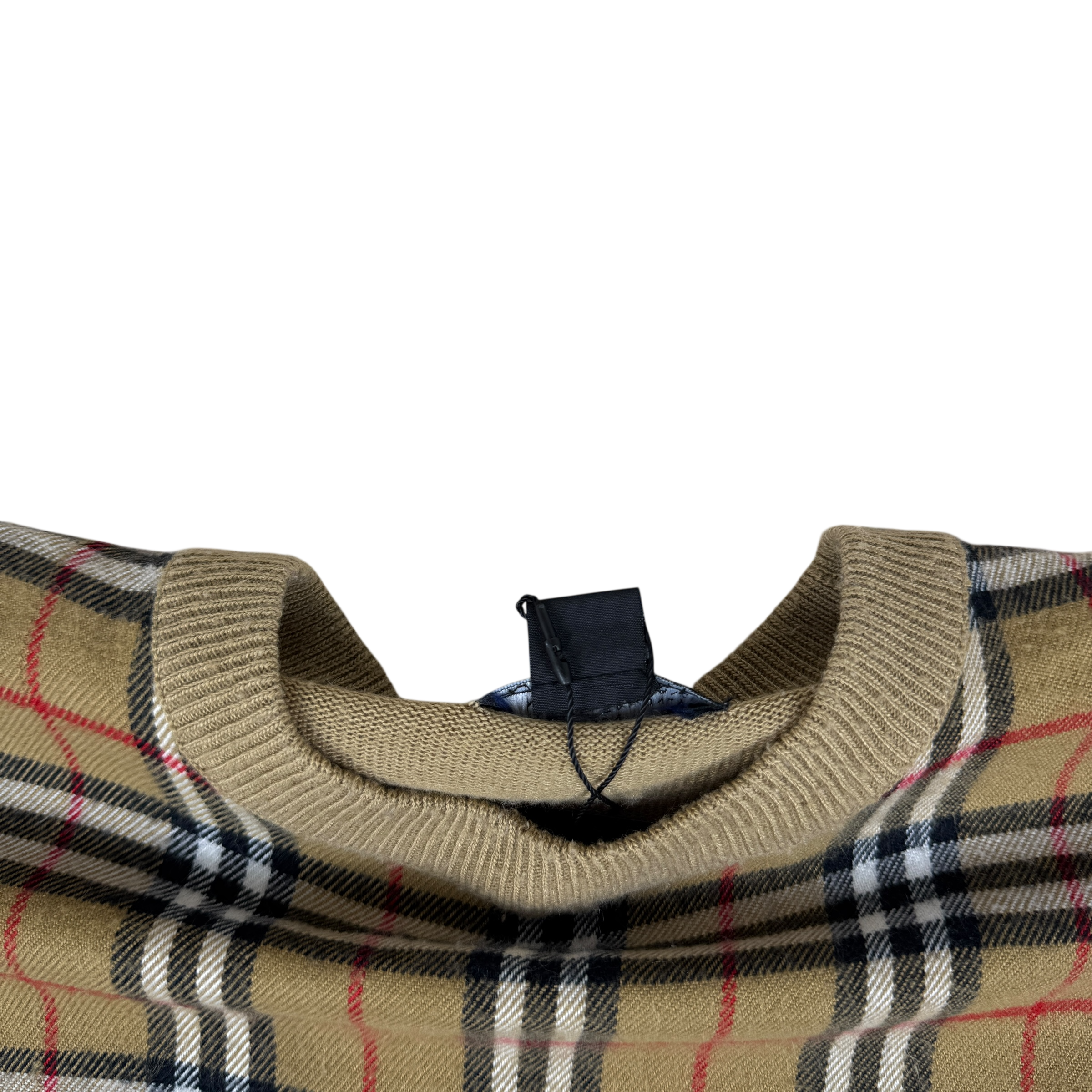 Burberrys Wool Nova Check T-Shirt (Size XL Womens)