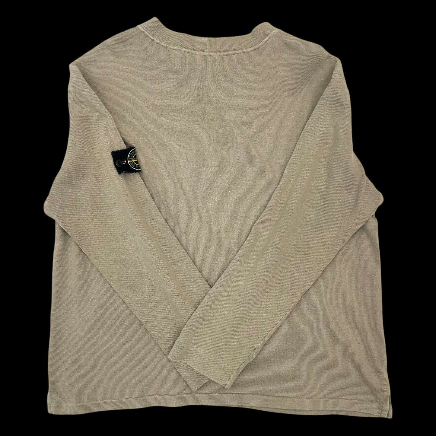 SS 2000 Vintage Stone Island Crewneck Knitted Sweater Beige (Size L)