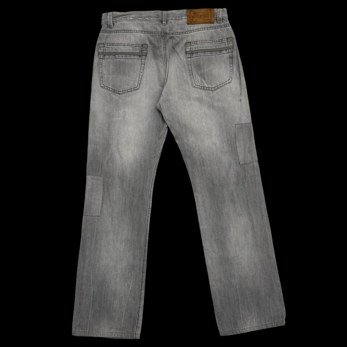 Kenzo Paris Easy Cut Patchwork Washed Jeans (Size 34”)