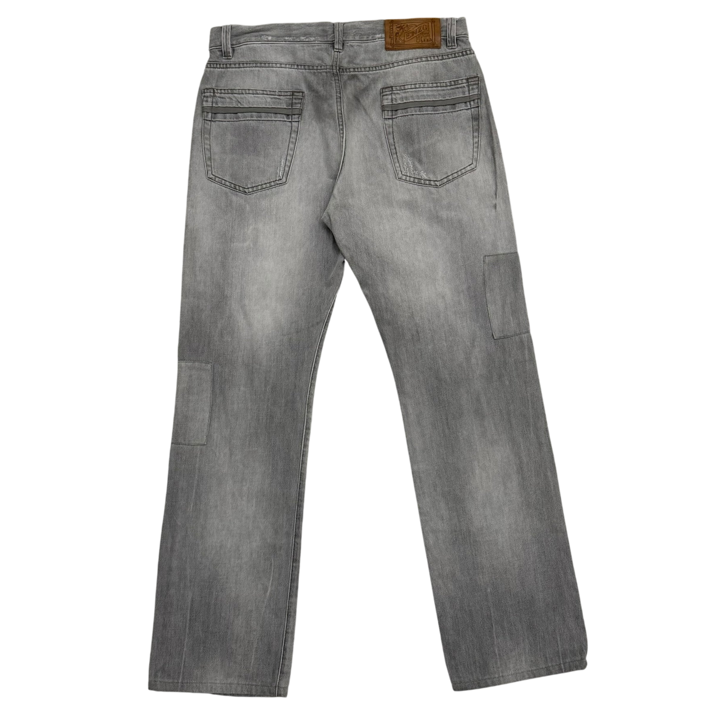 Kenzo Paris Easy Cut Patchwork Washed Jeans (Size 34”)