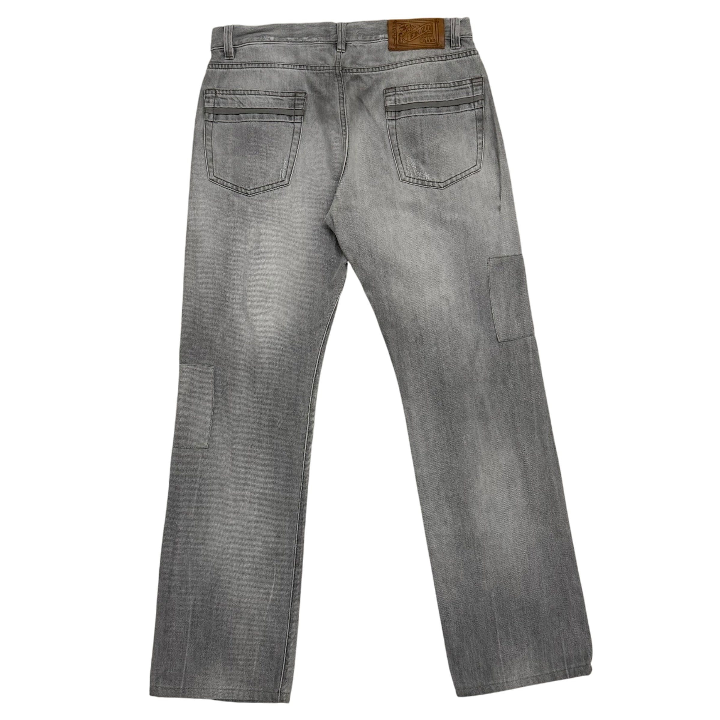 Kenzo Paris Easy Cut Patchwork Washed Jeans (Size 34”)