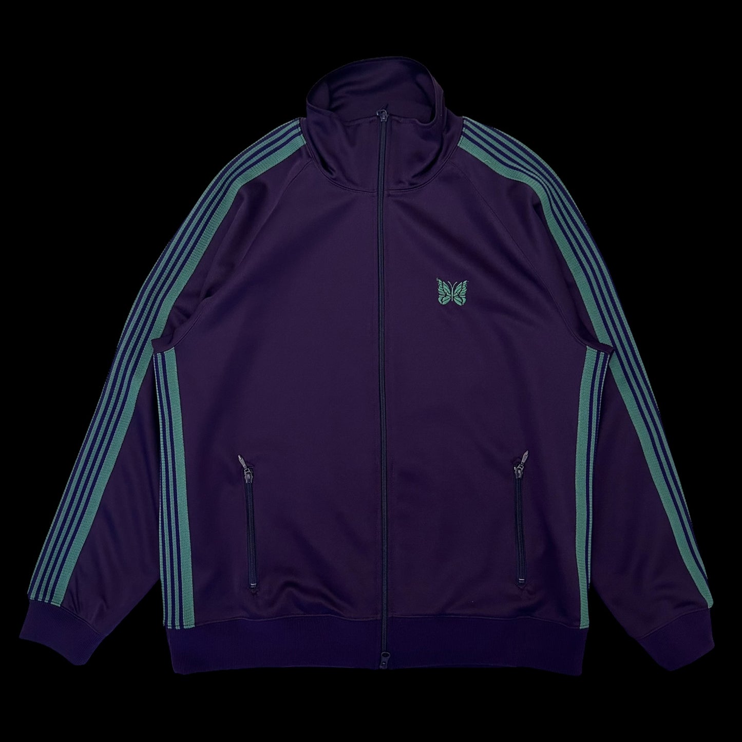 Needles Poly Smooth Track Jacket Purple/Turquoise (Size XL)