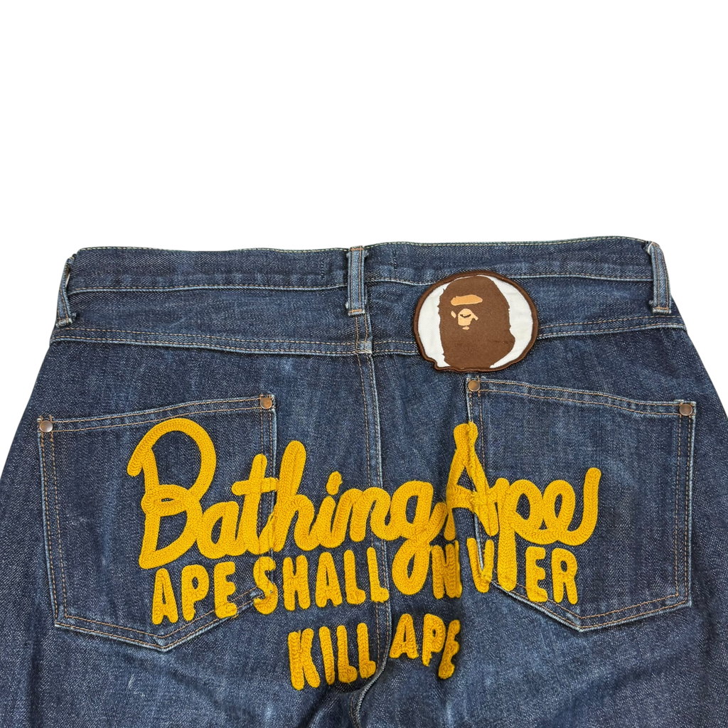 A Bathing Ape (Bape) 1992 Type-2 Chain Stitch Logo Jeans (Size M)