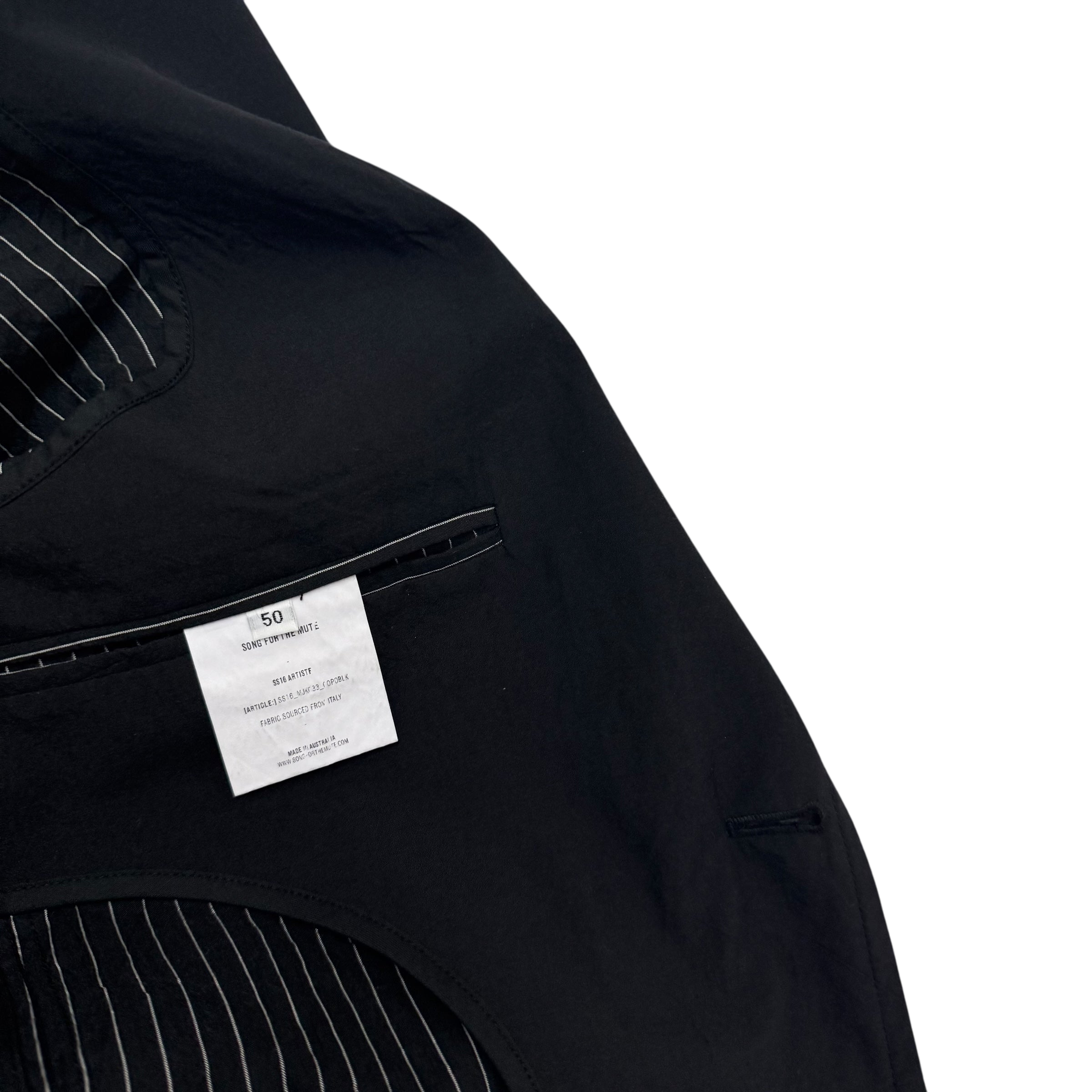 Song for the Mute SS16 Black Dinner Jacket (Fits M-L)