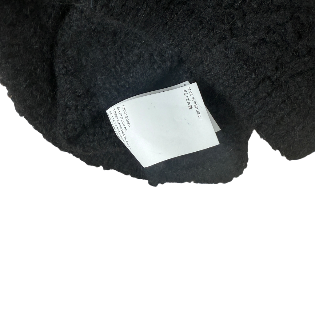 Our Legacy Intact Two Face Cropped Cable Knit Sweatshirt Black (Size 38)