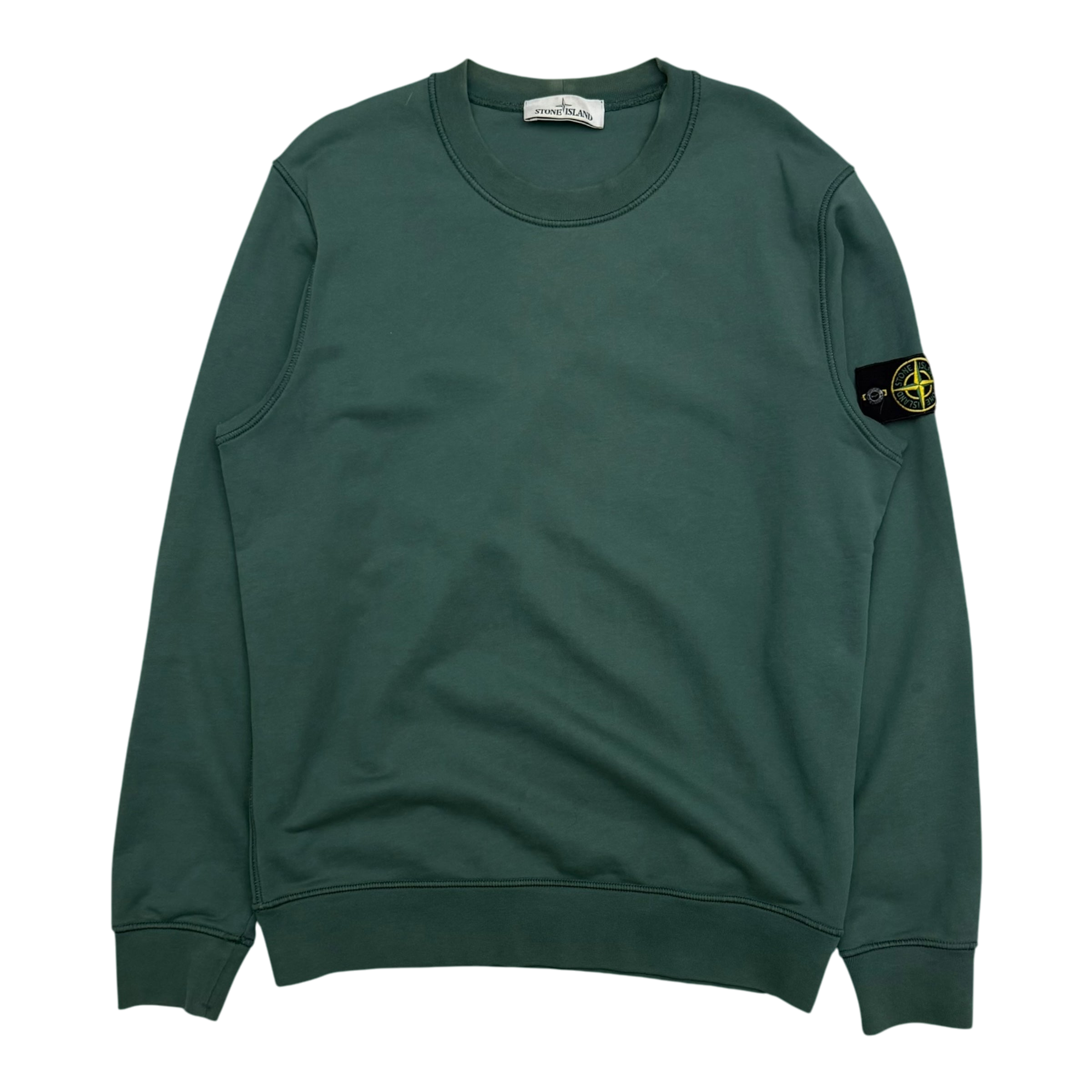 Stone Island Garment-Dyed Crewneck Sweatshirt ‘Petrol Green’ (Fits M-L)