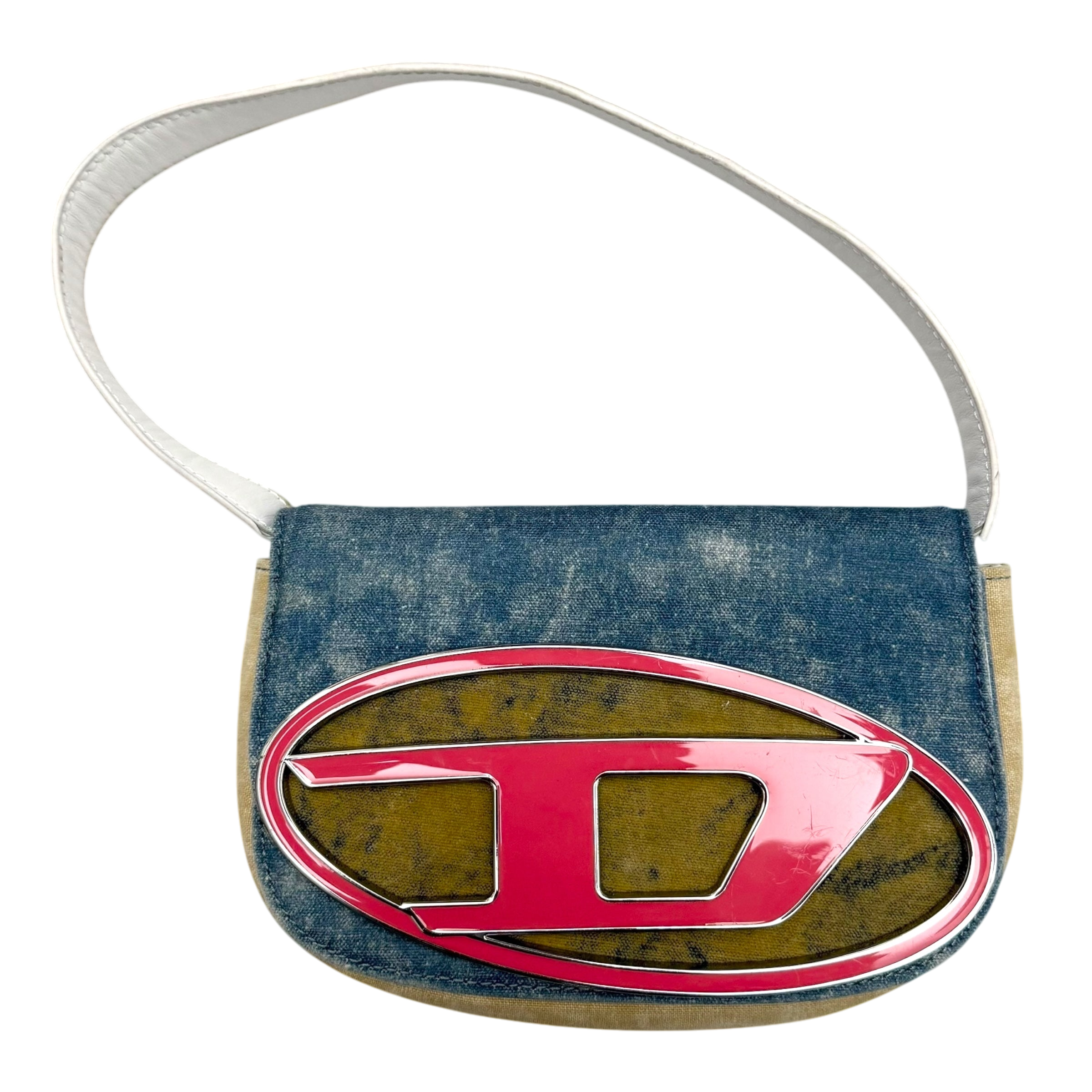 Diesel 1DR Womens Shoulder Bag Blue Denim