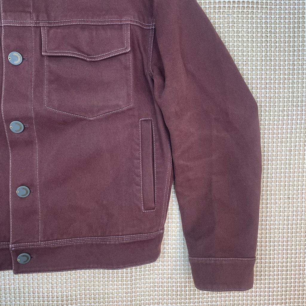 Acne Studios FN-MN-OUTW000187 Denim Jacket Maroon (Size 46)