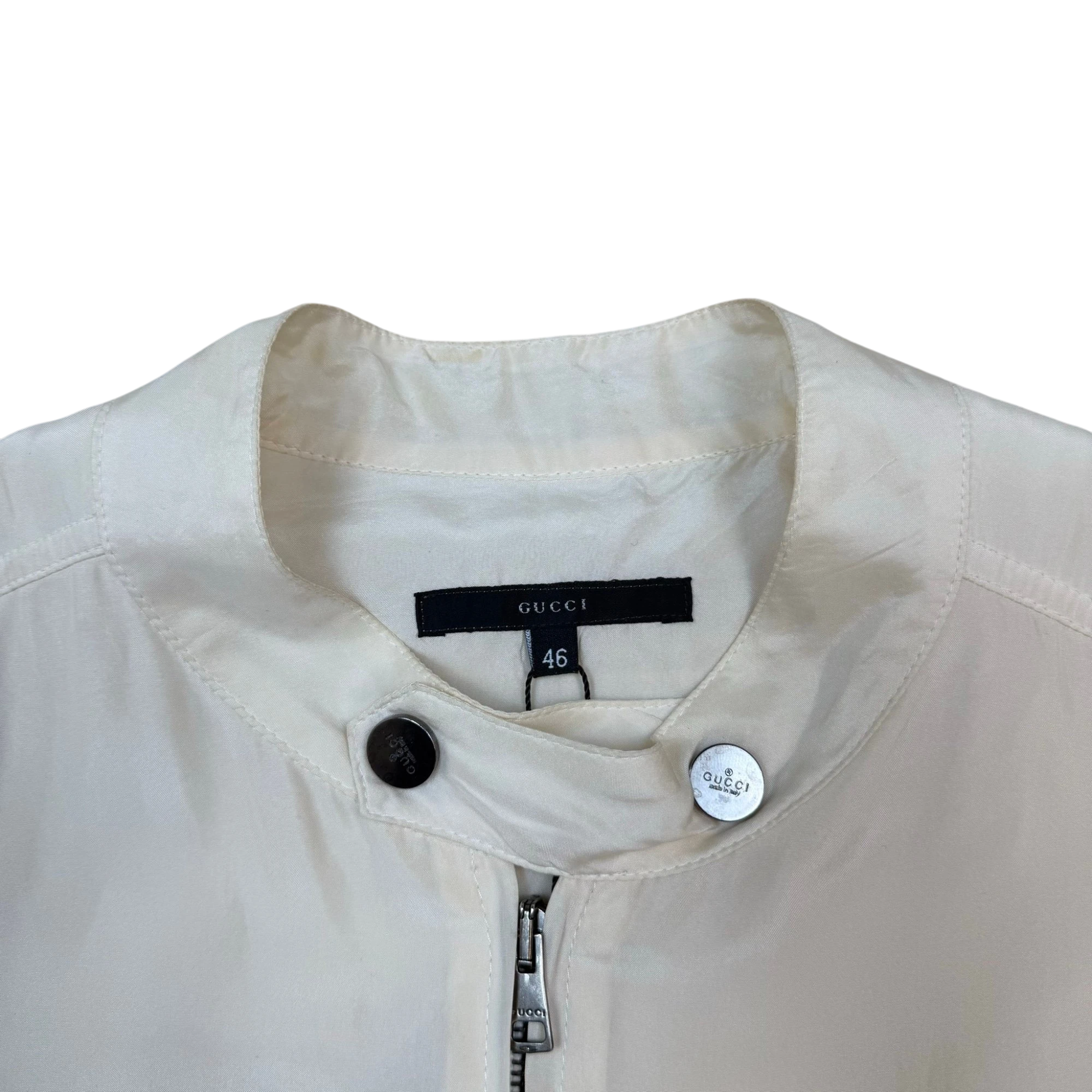 Gucci 90s Silk Jacket Ivory (Size 46/S Mens)
