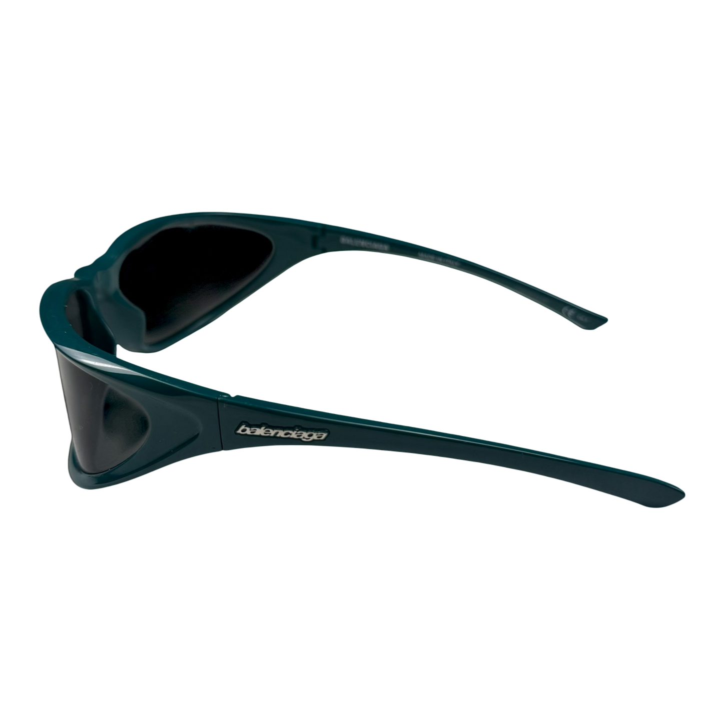 Balenciaga Extreme Oval Sunglasses Green