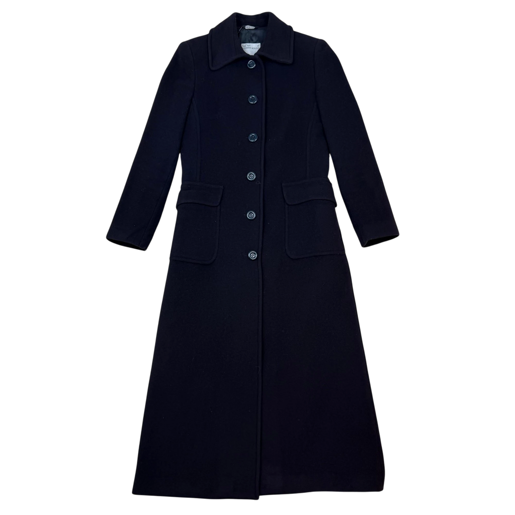 Alexander McQueen 1996 Wool/Cashmere Blend Coat Navy (Size 44)