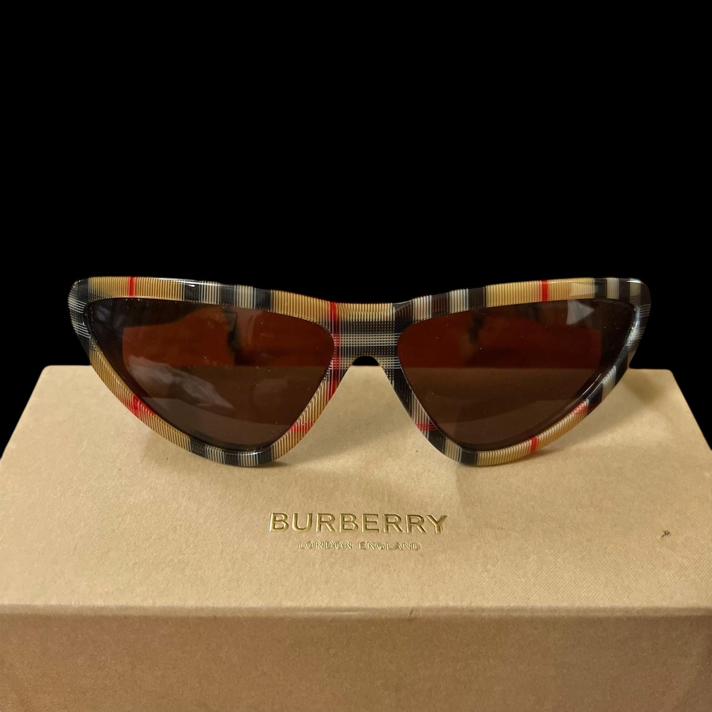 Burberry Nova Check Cat Eye Sunglasses