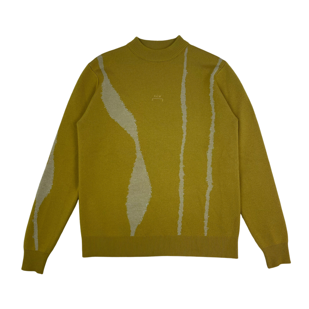 A-COLD-WALL* (ACW) Terrain Wool Knit Crewneck Sweatshirt Yellow (Size L)
