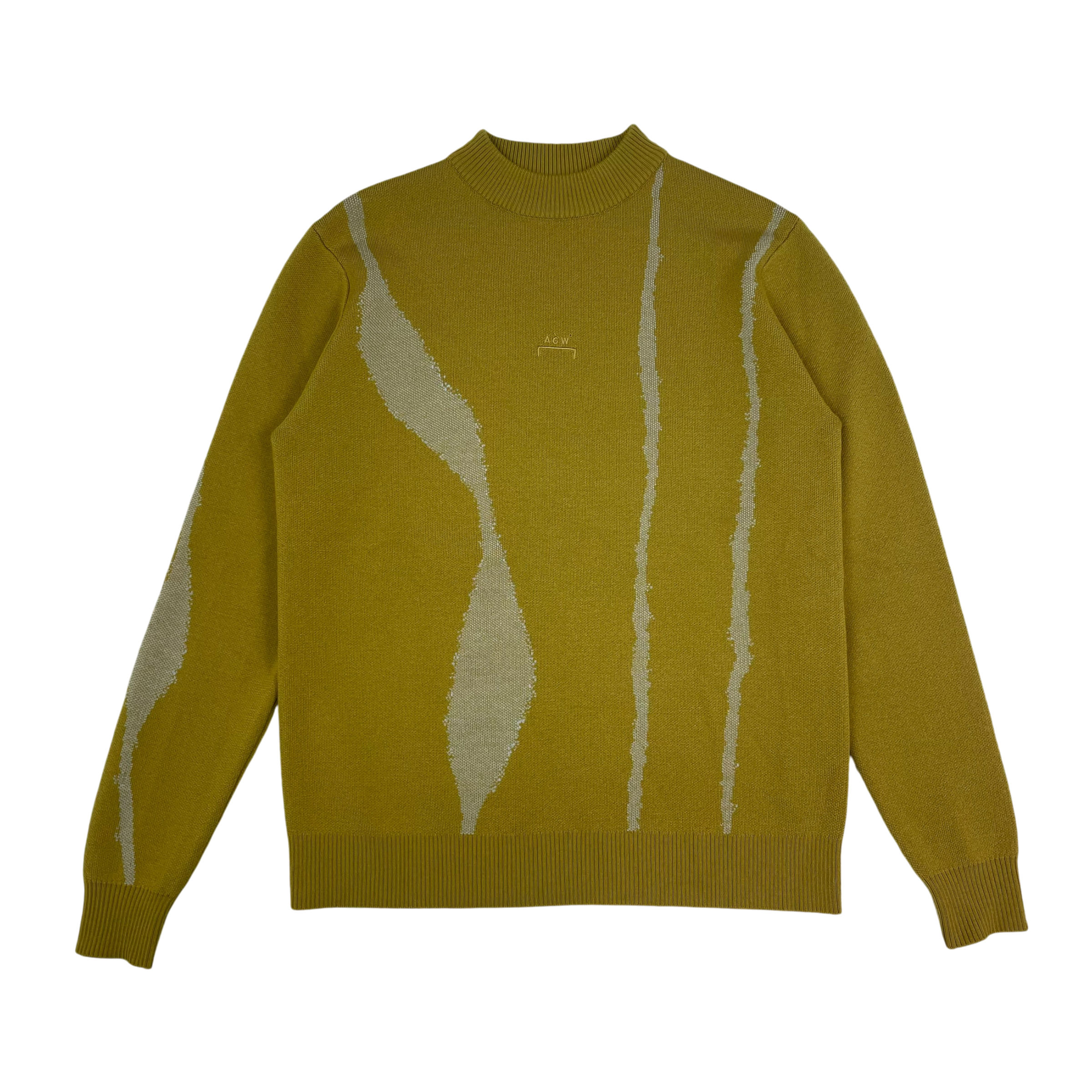A-COLD-WALL* (ACW) Terrain Wool Knit Crewneck Sweatshirt Yellow (Size L)