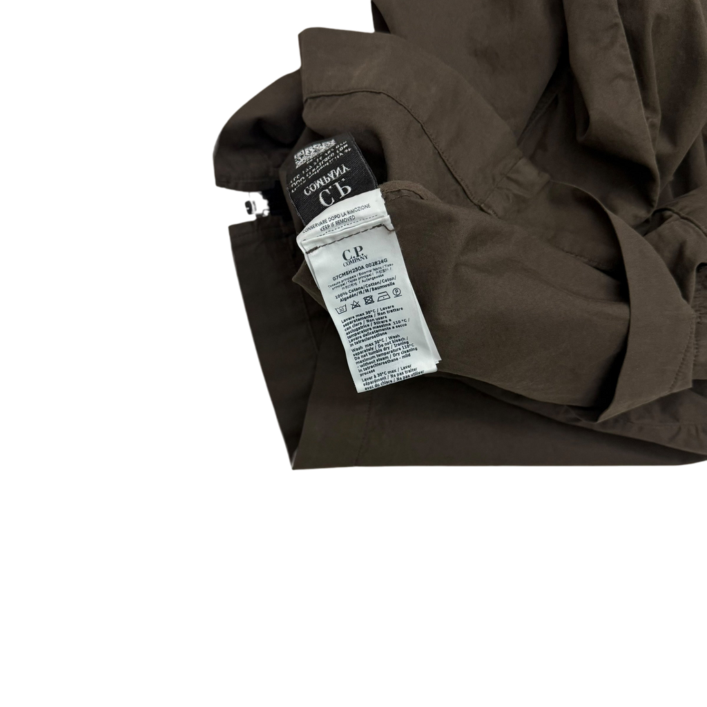 C.P. Company Gabardine Pocket Lens Overshirt Brown (Fits L-XL)